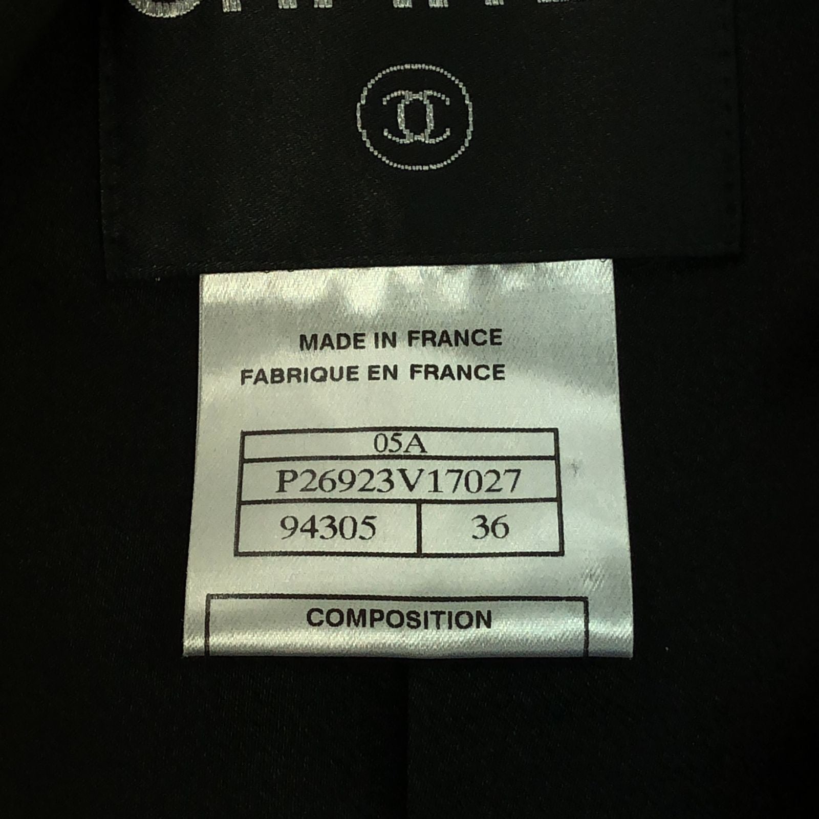 Chanel Black Coat Other Coat Wool P 26923v 17027