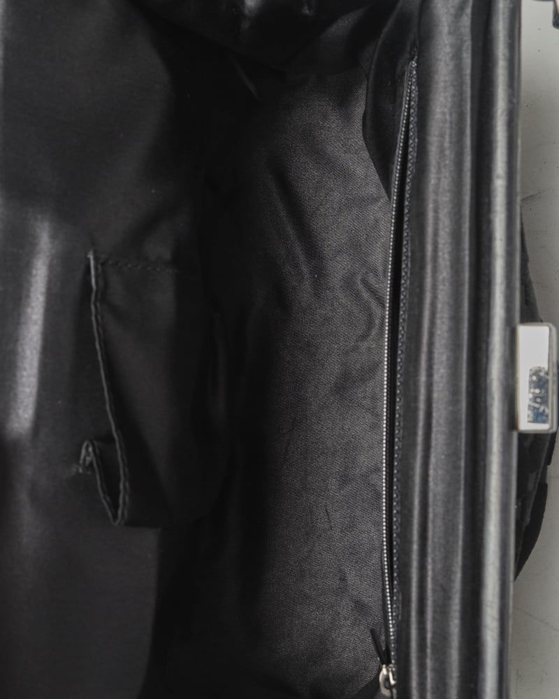 Chanel CC Checkered Velvet Shoulder Bag