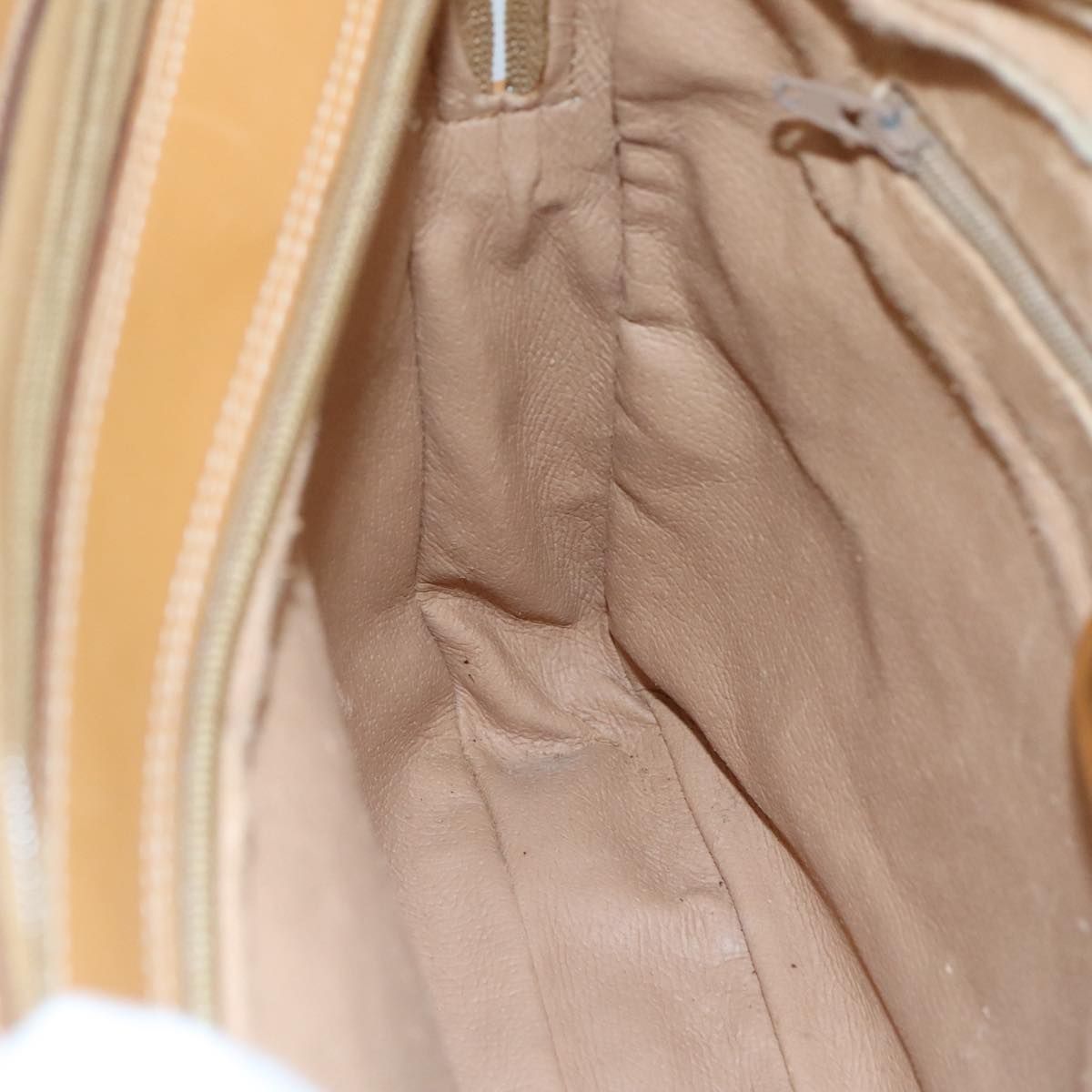 Gucci Micro Gg Supreme Shoulder Bag Pvc Beige Auth