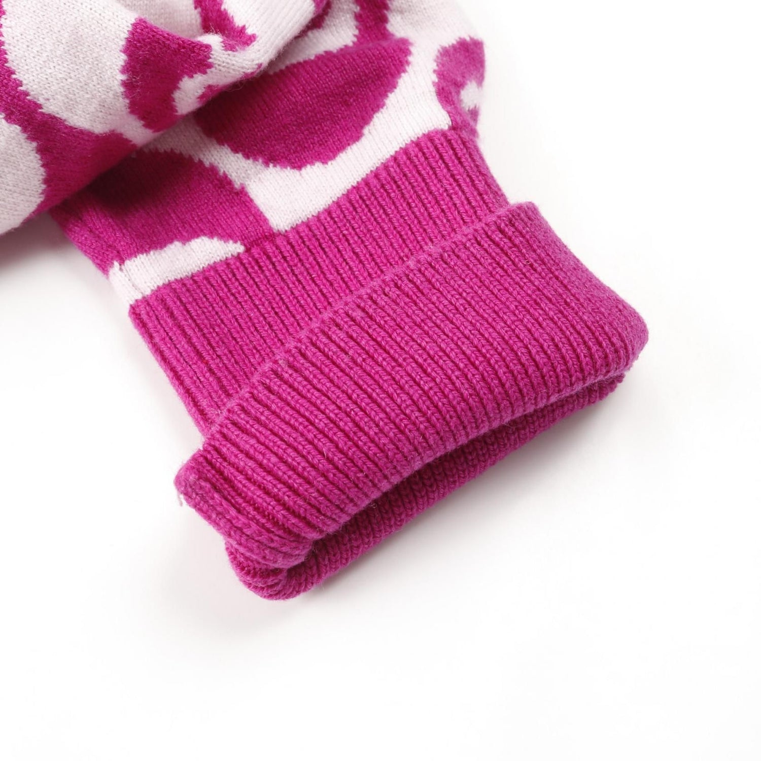 Chanel Purple White Coco Mark Knit Cashmere P 70436k 10043