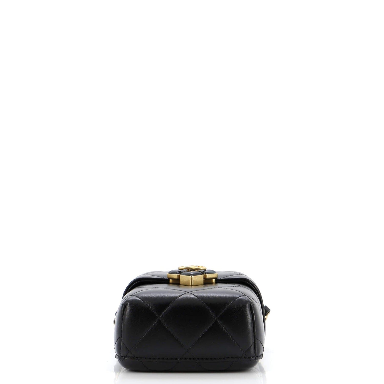 Chanel Diamond Lock Cc Phone Holder Crossbody Bag Quilted Lambskin Mini