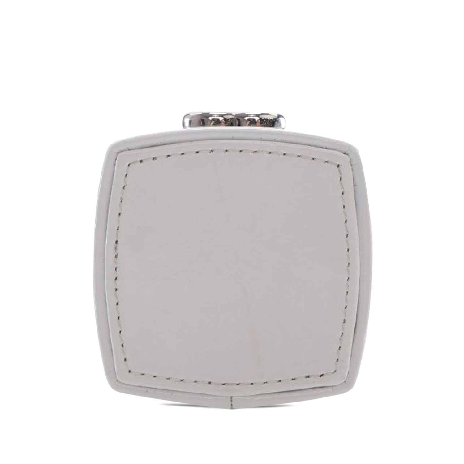 Chanel Patent Goatskin Make-up Box Clutch With Chain White