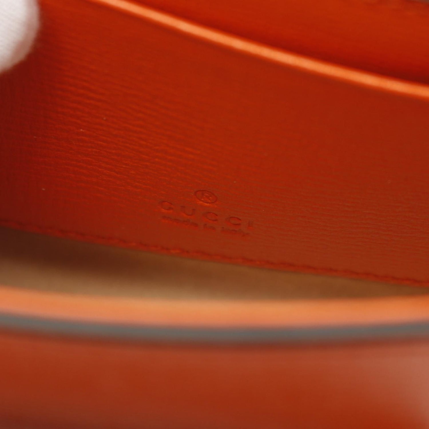 Gucci Mini Horsebit 1955 Shoulder Bag Orange Leather 726863
