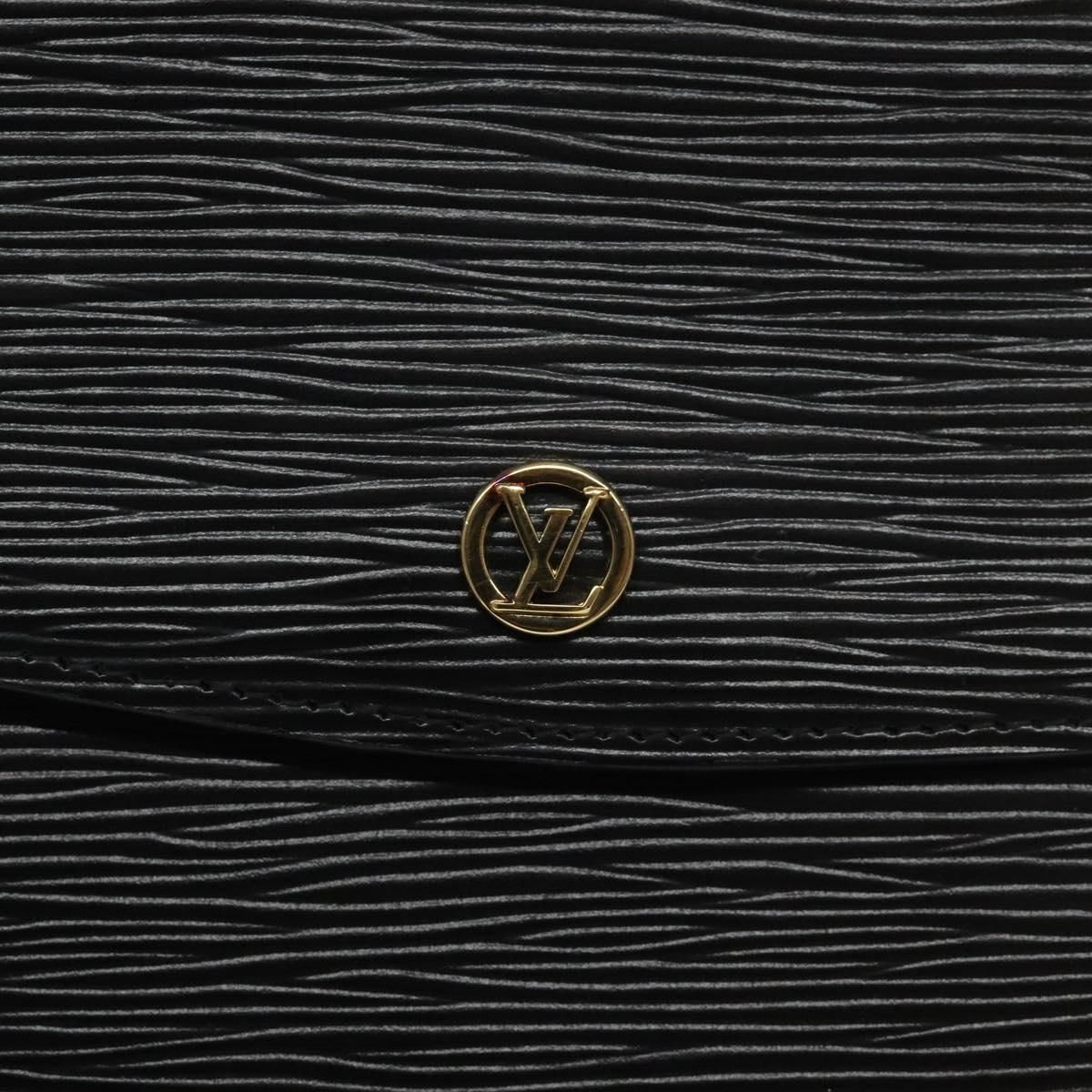 Louis Vuitton Epi Montaigne 27 Clutch Bag Black M 52652 Lv Auth