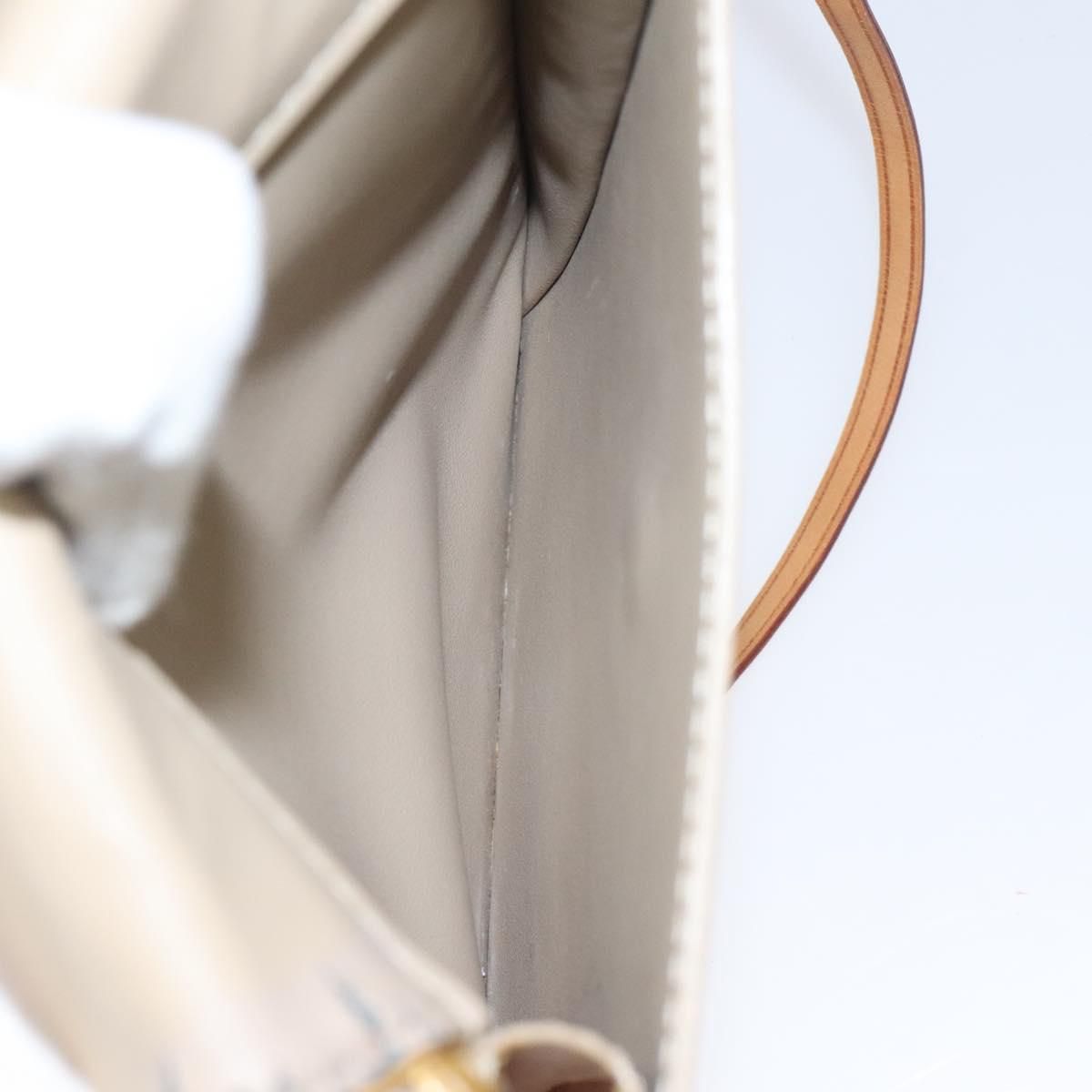 Louis Vuitton Vernis Motto Accessory Pouch Beige M 91136 Lv Auth