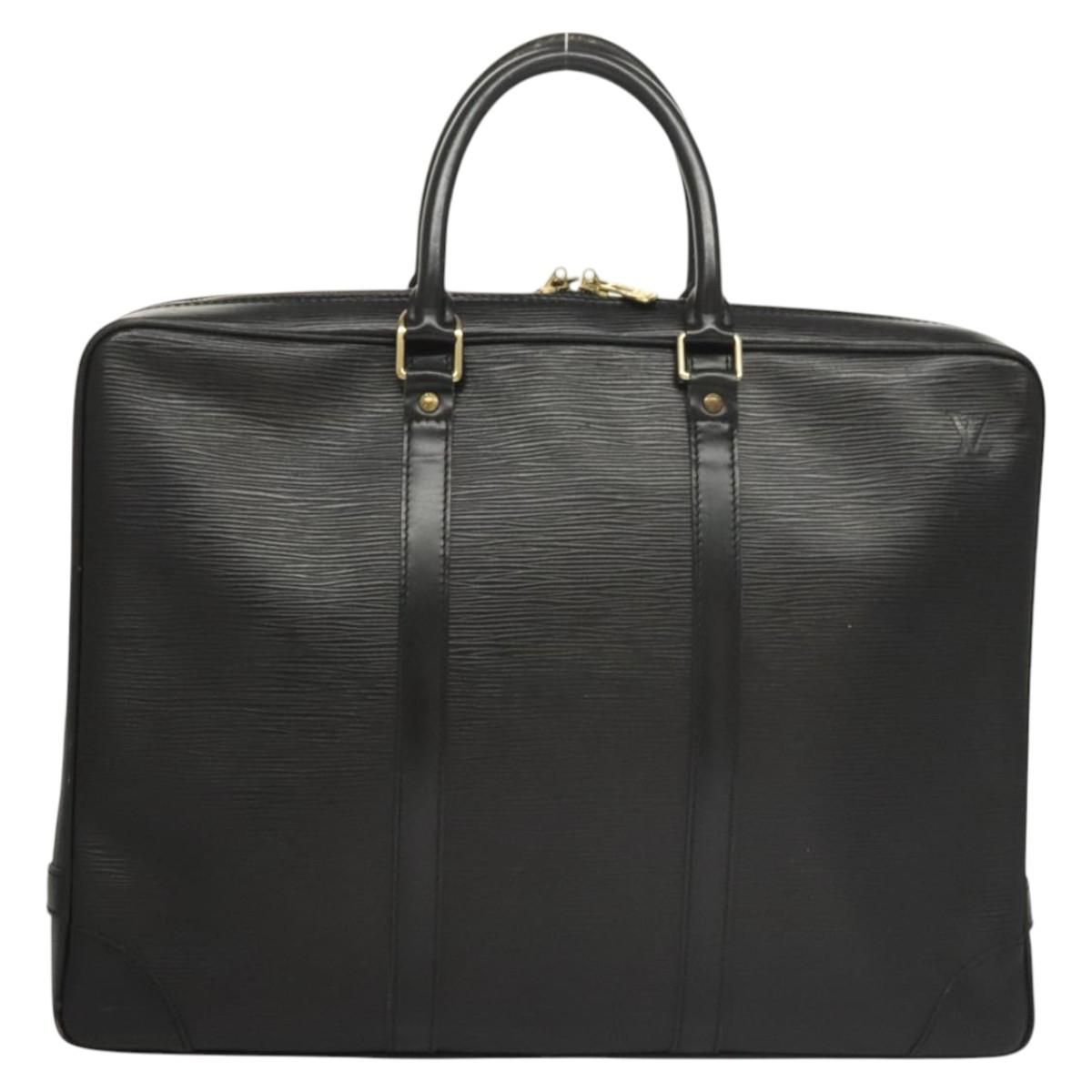 Louis Vuitton Epi Porte Documents Voyage Business Bag Black M 54472 Auth