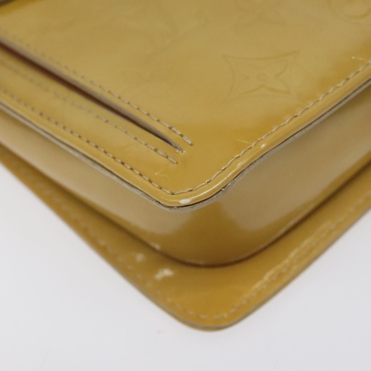 Louis Vuitton Vernis Motto Accessory Pouch Beige M 91136 Lv Auth