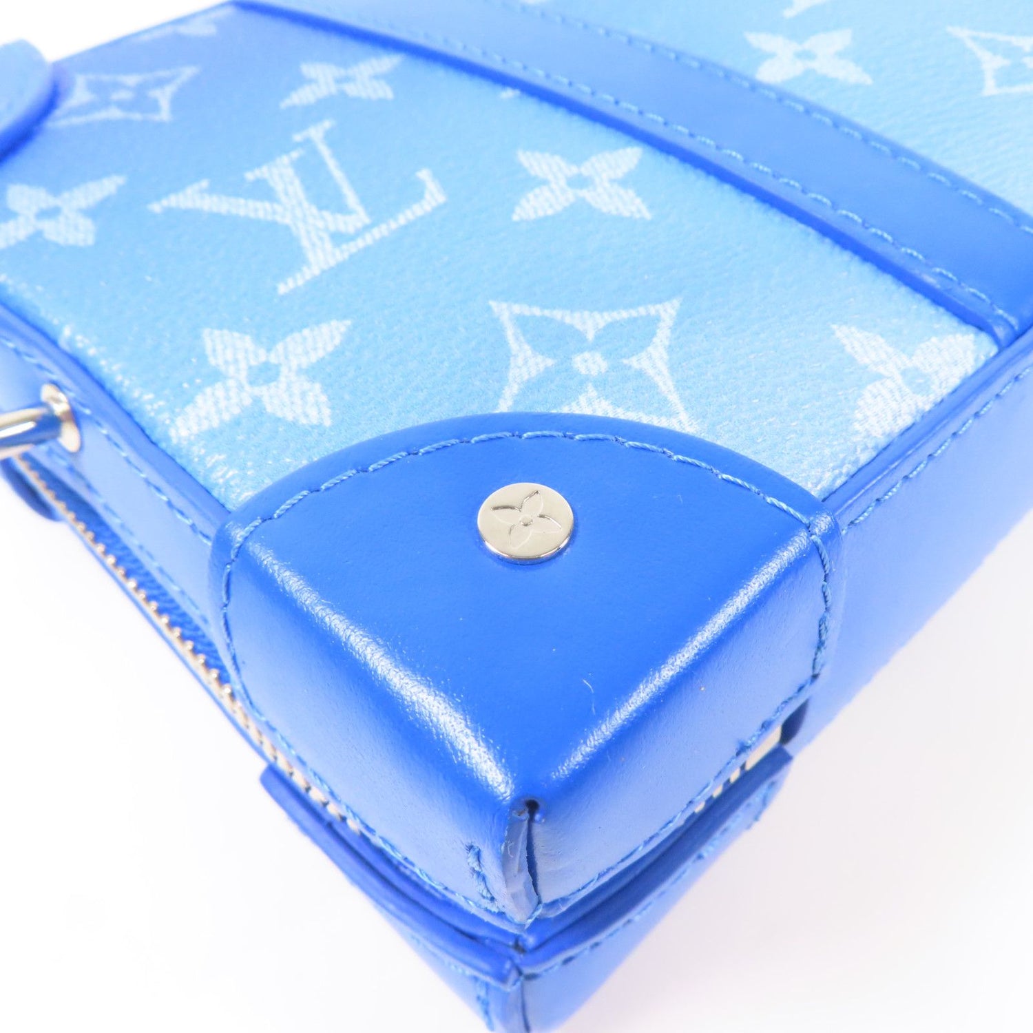 Louis Vuitton Monogram Clouds Soft Trunk Wallet Blue Shoulder Bag M 45432