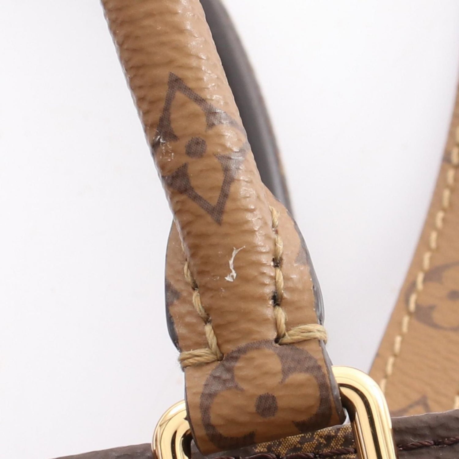 Louis Vuitton On-the-go Gm Tote Bag M 44576 Monogram Giant Reverse Beige