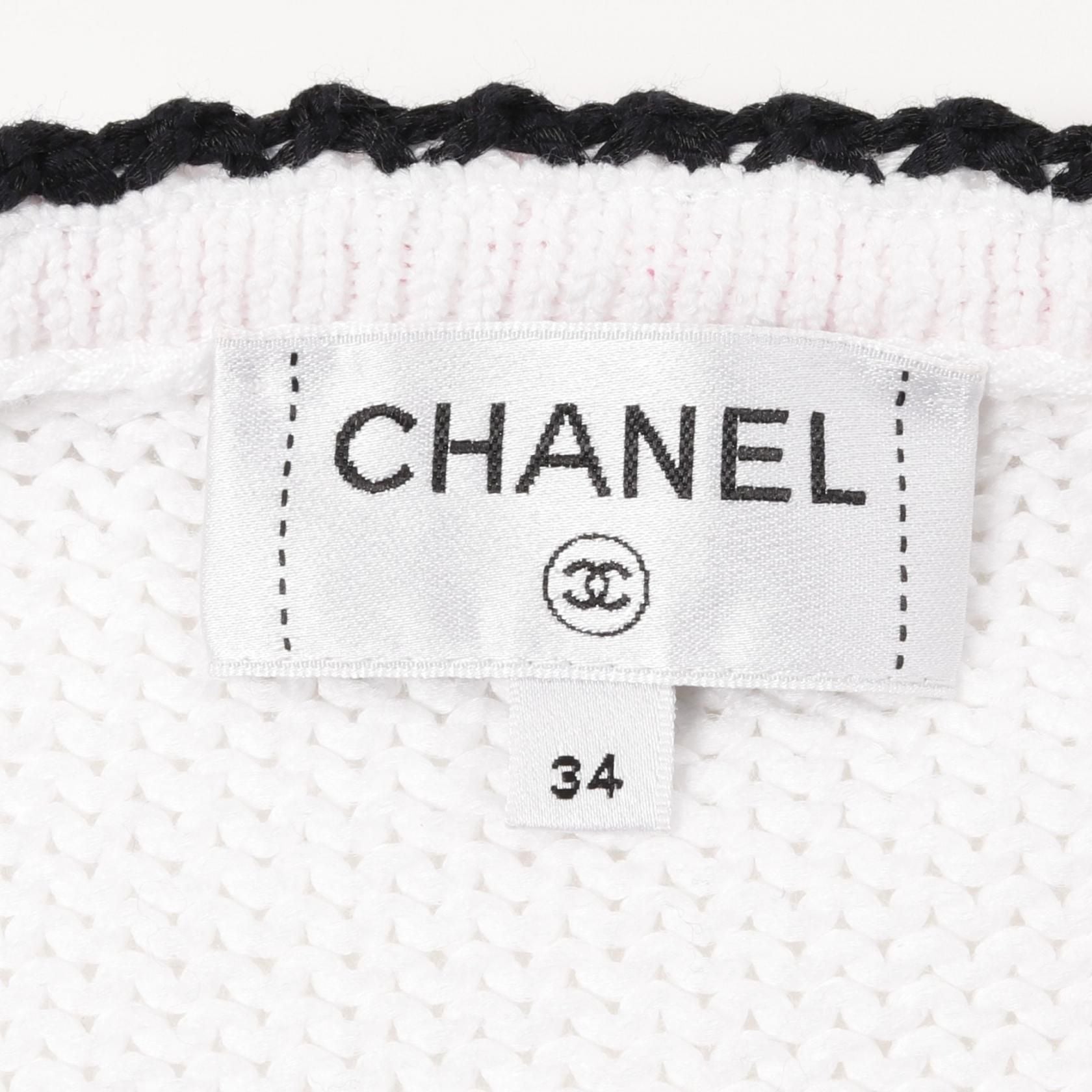 Chanel White Multicolor Coco Mark Button Knit Jacket Cardigan Cotton Nylon P 77148