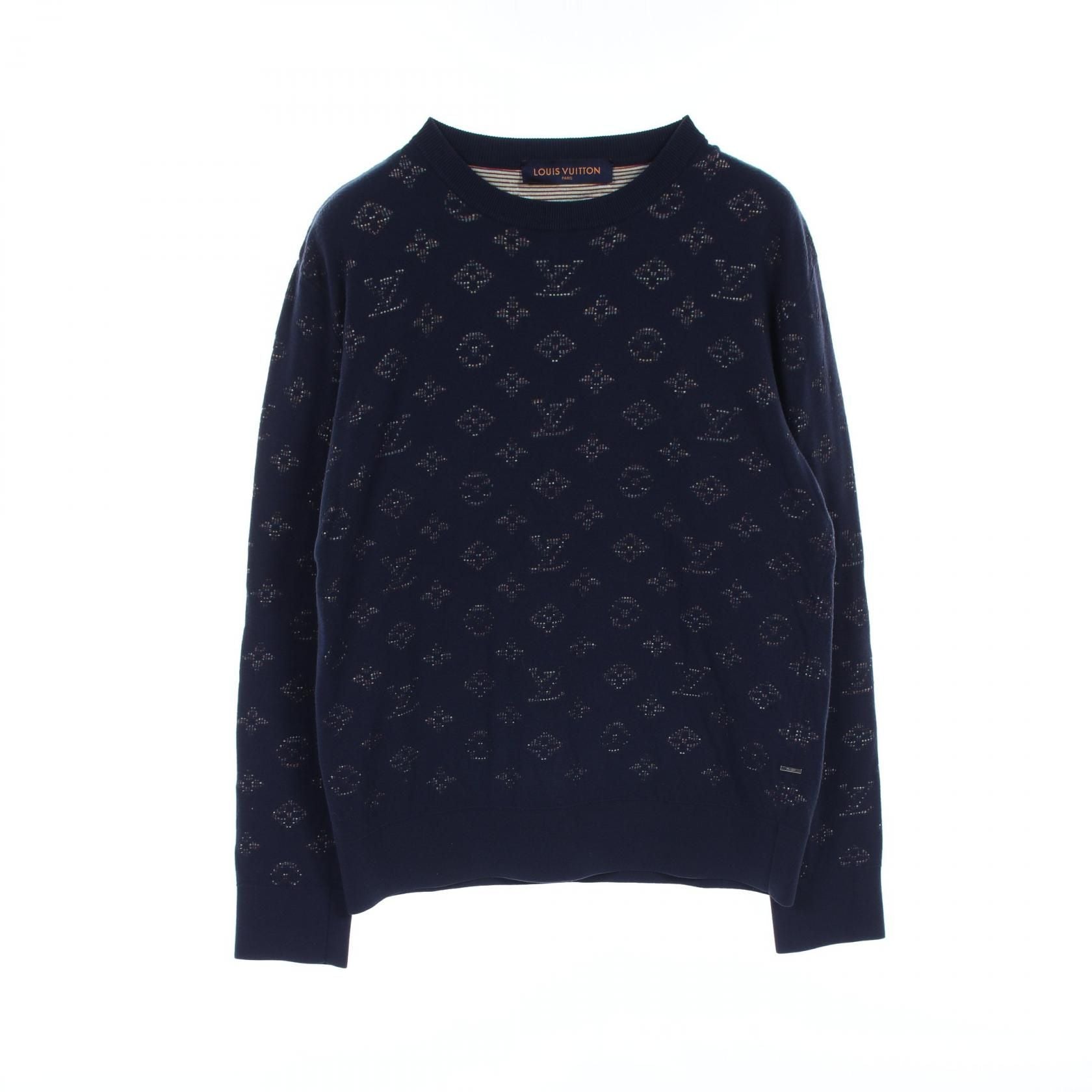 Louis Vuitton Drop Needle Monogram Navy Knit Rm 202q Tbv Hin 44w