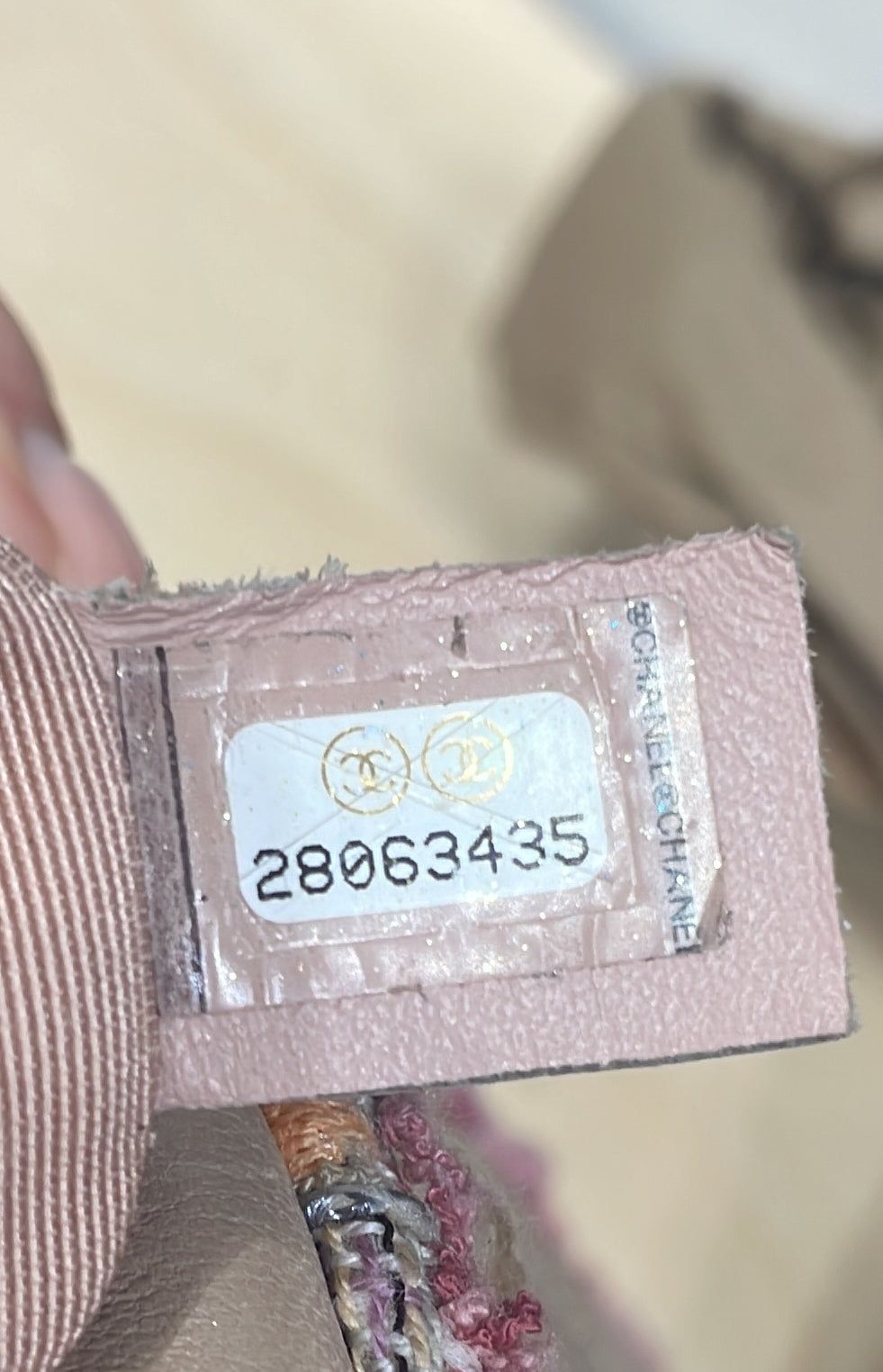 Chanel Elegant Trim Single Flap Bag Quilted Lambskin With Tweed Vertical