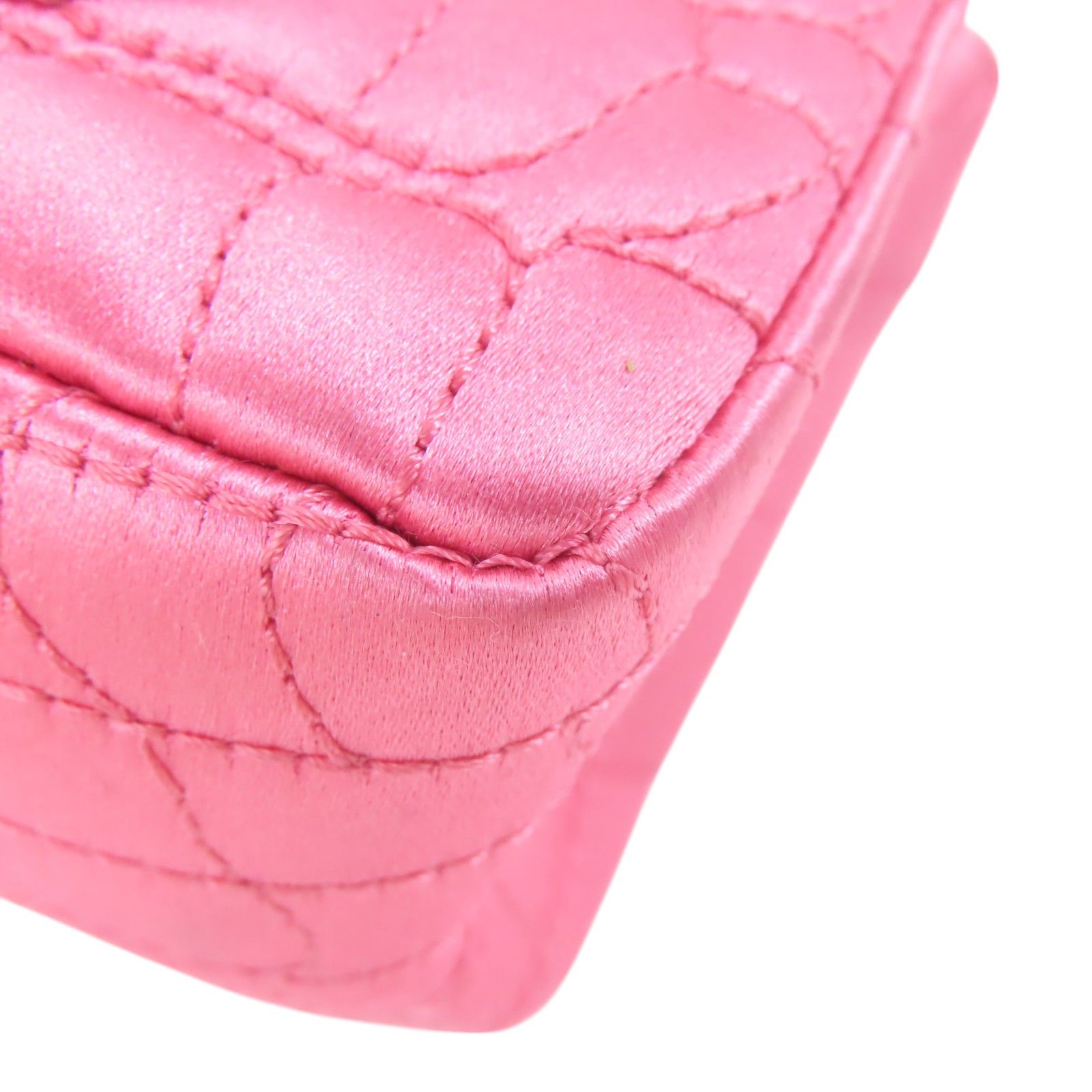 Chanel Classic Double Flap 20 Shoulder Baga Satin Pink