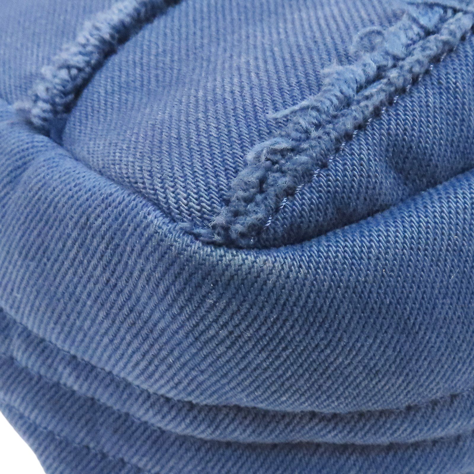 Chanel Coco Shoulder Handbag Blue Chevron Quilted Denim