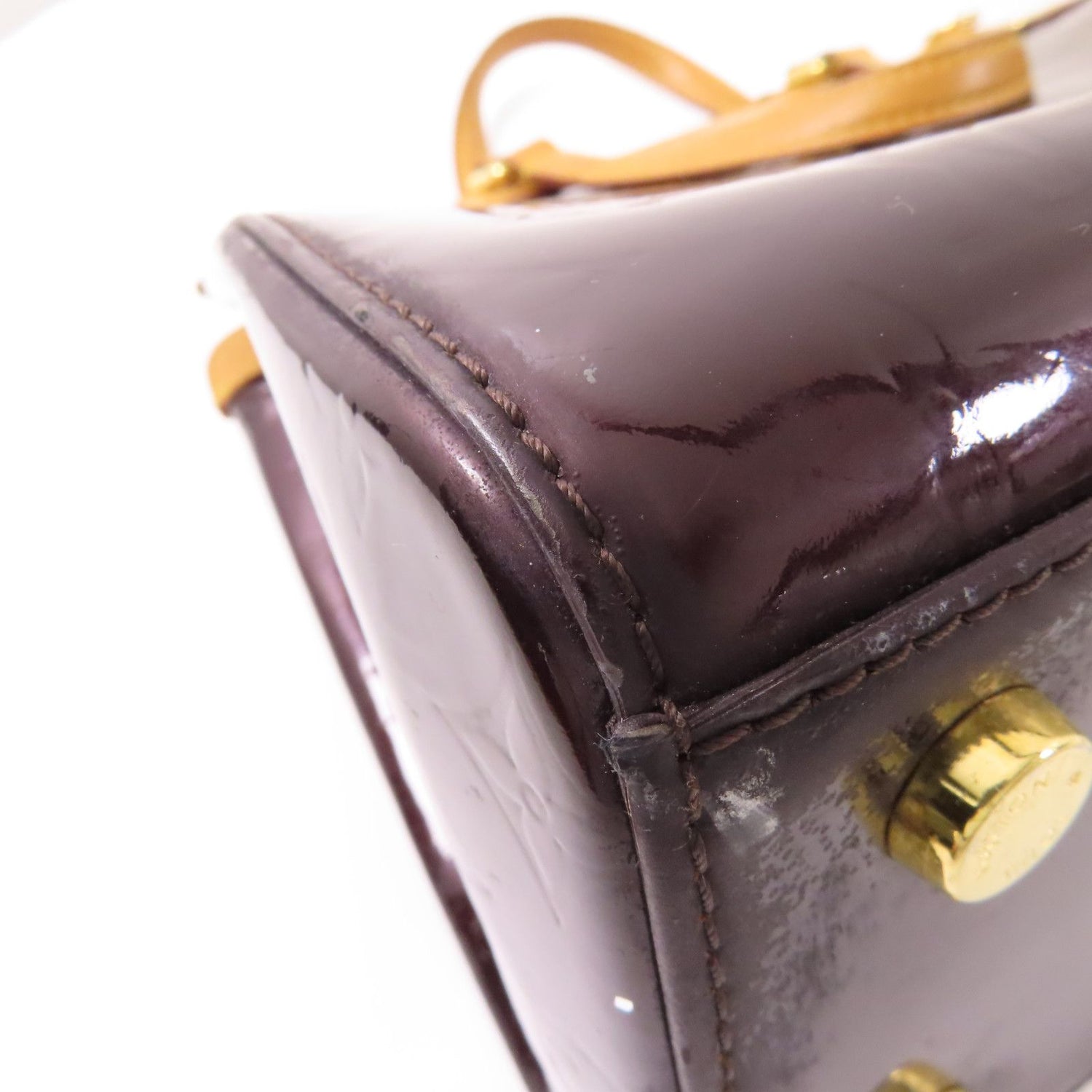 Louis Vuitton Vernis Blair Mm Handmade Shoulder And Back Bag Brown Red 2way Shoulder Bag M 90233