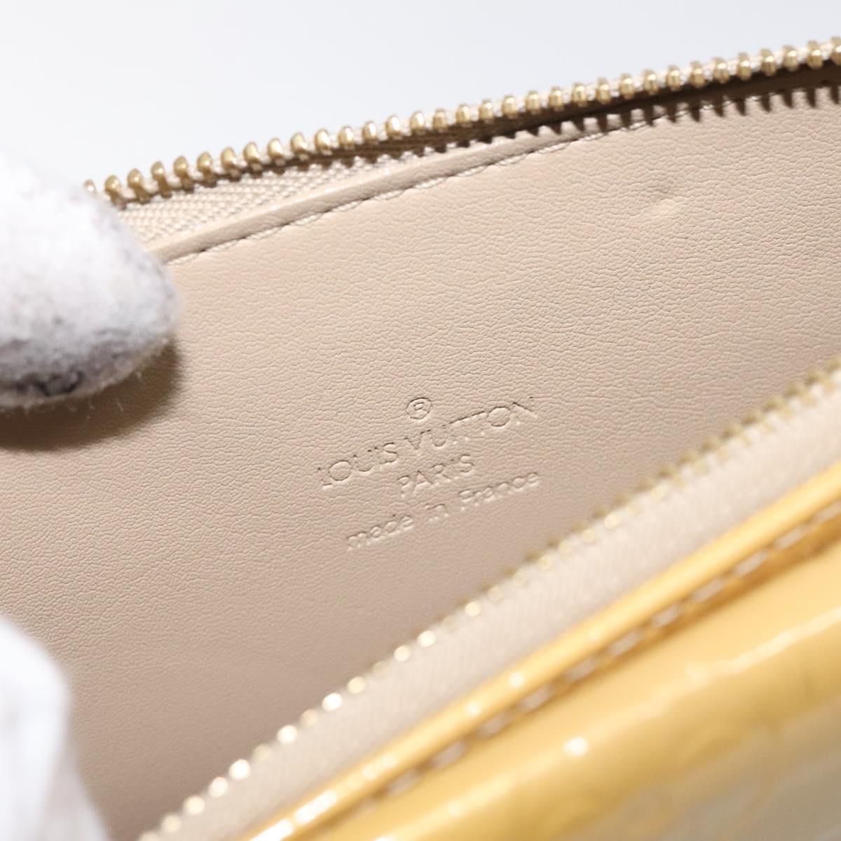 Louis Vuitton Vernis Motto Accessory Pouch Beige M 91136 Lv Auth