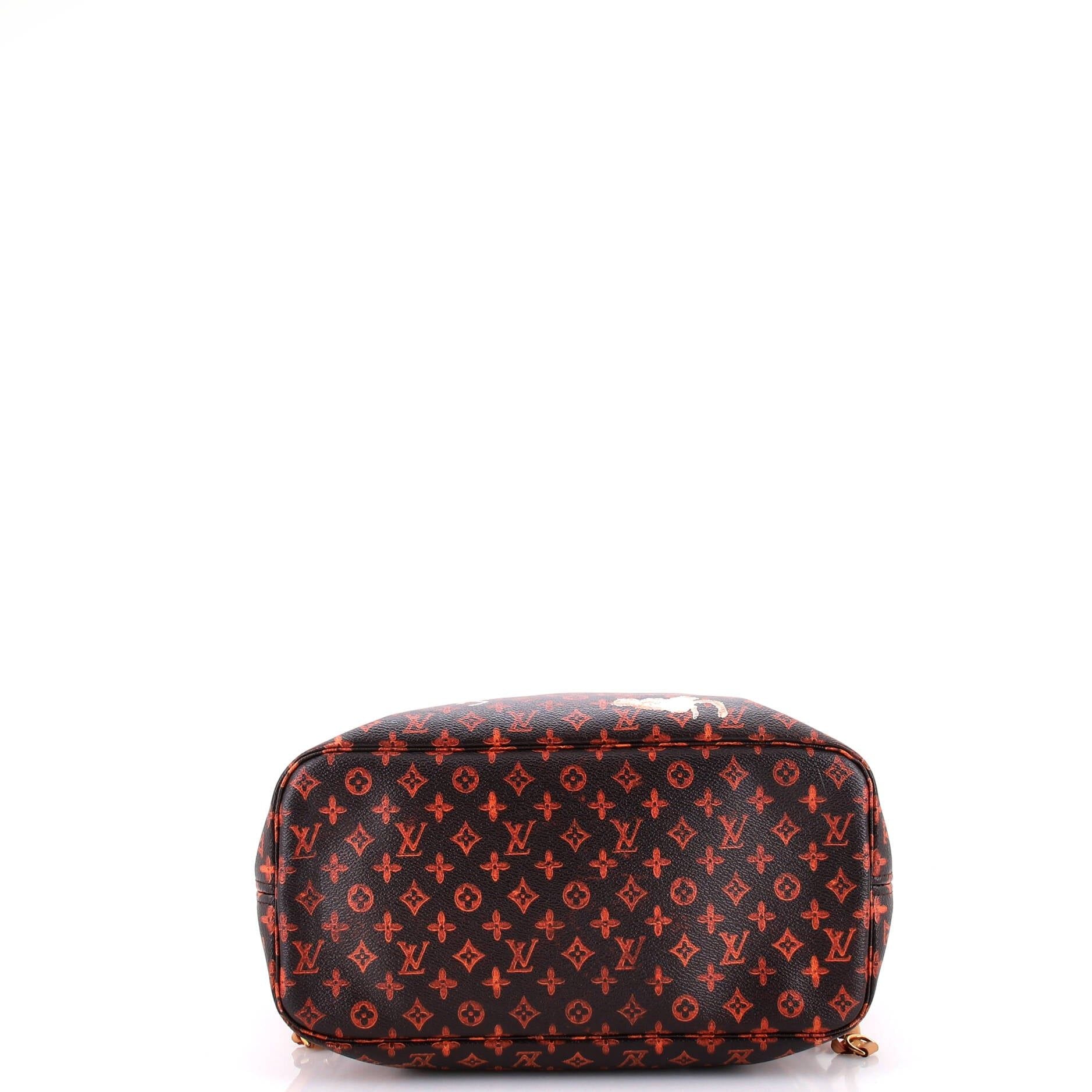 Louis Vuitton Neverfull Nm Tote Limited Edition Grace Coddington Catogram Canvas Mm