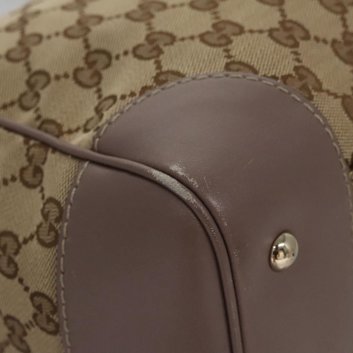 Gucci Gg Canvas Tote Bag Beige Gold 257061 Auth