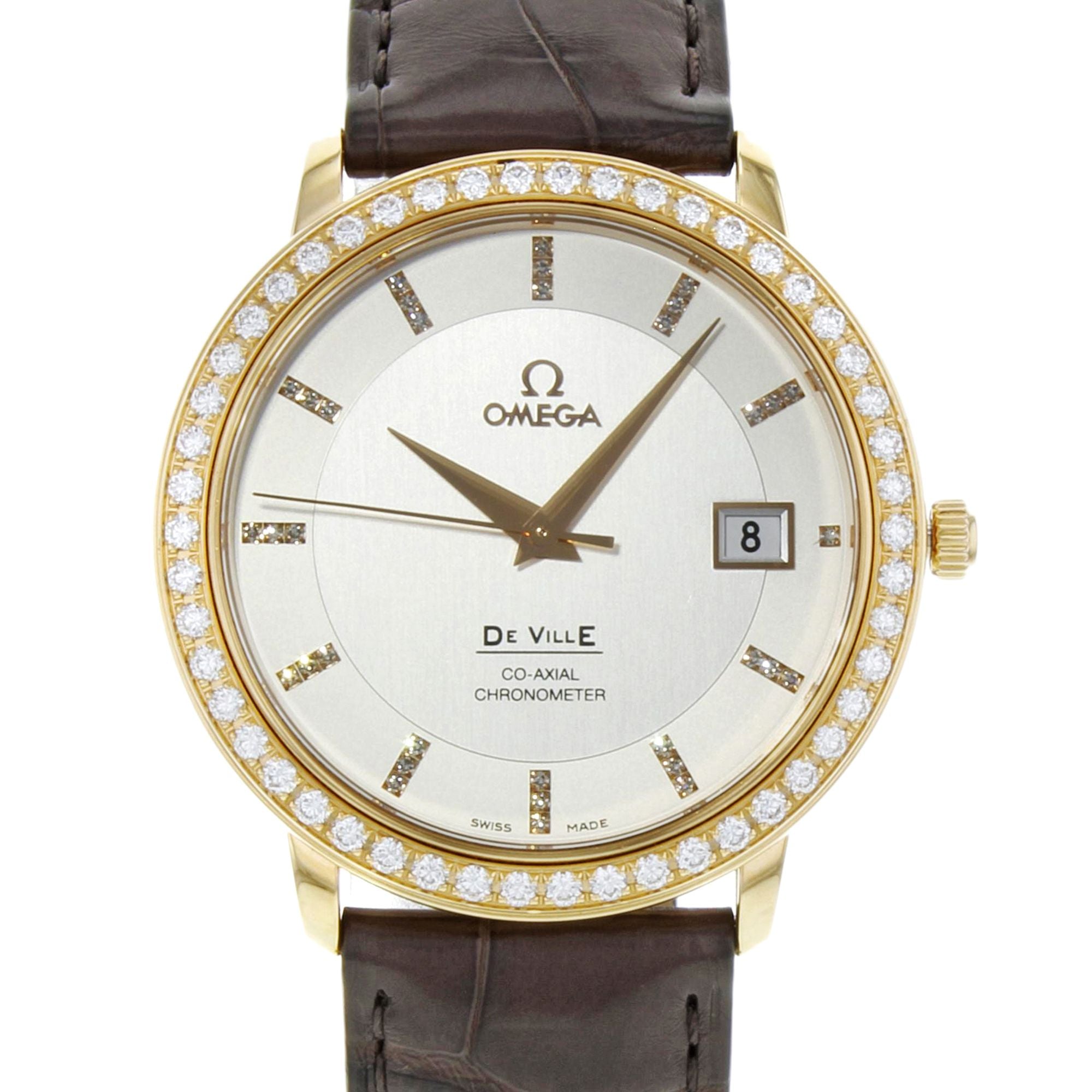 Omega Deville Prestige 18K Rose Gold Automatic Mens Watch 413.58.37.20.52.001