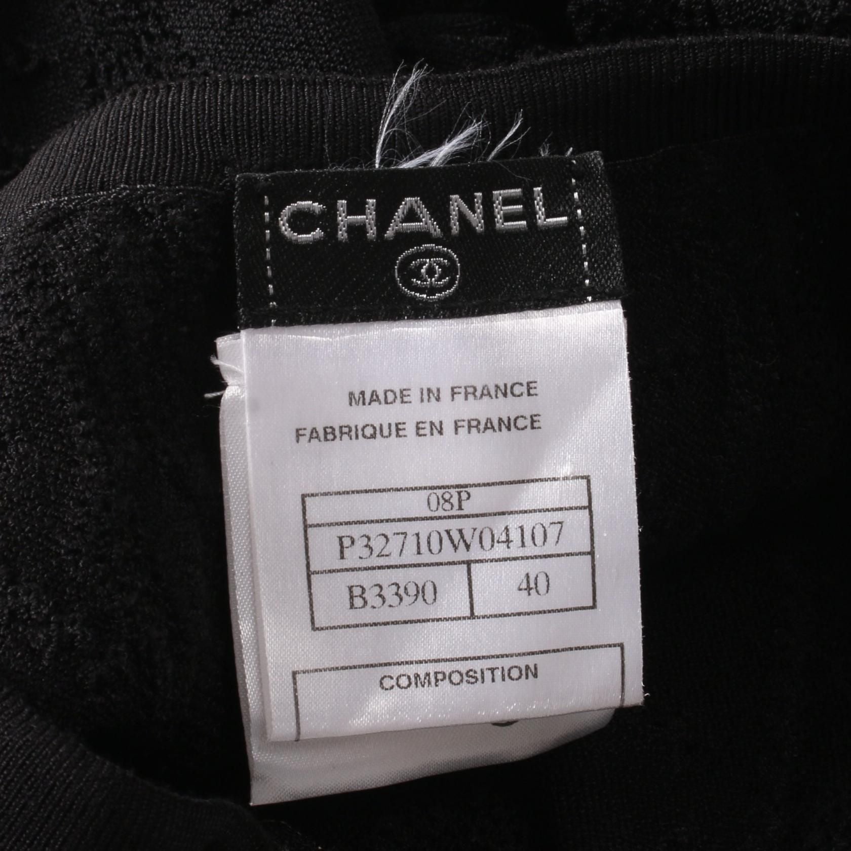 Chanel Black Coco Mark Button Cardigan Rayon P 32710w 04107