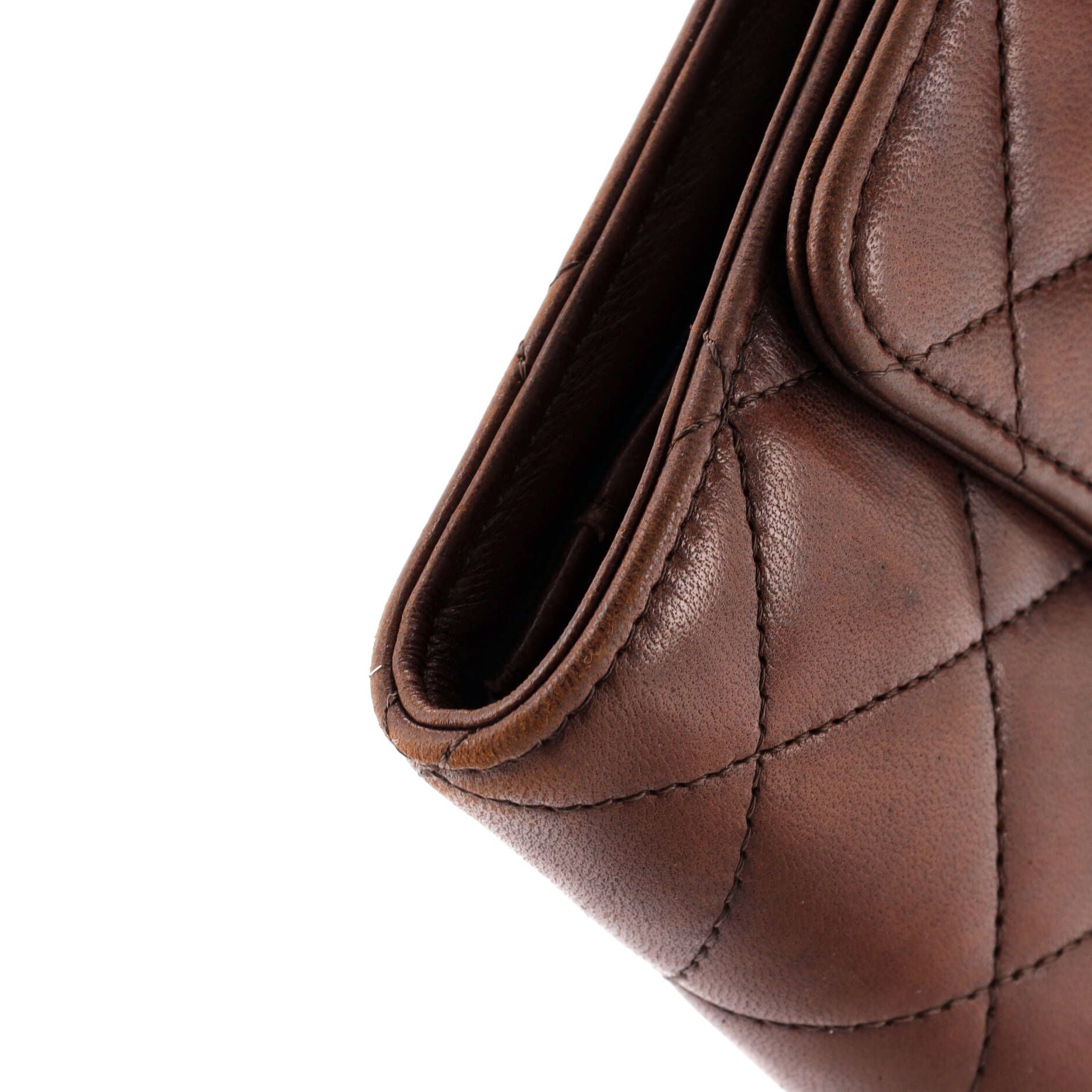 Chanel Trifold Classic Flap Wallet Quilted Lambskin