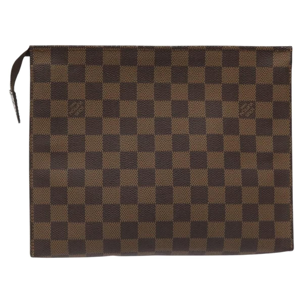 Louis Vuitton Damier Ebene Poche Toilette 26 Pouch N 47543 Lv Auth