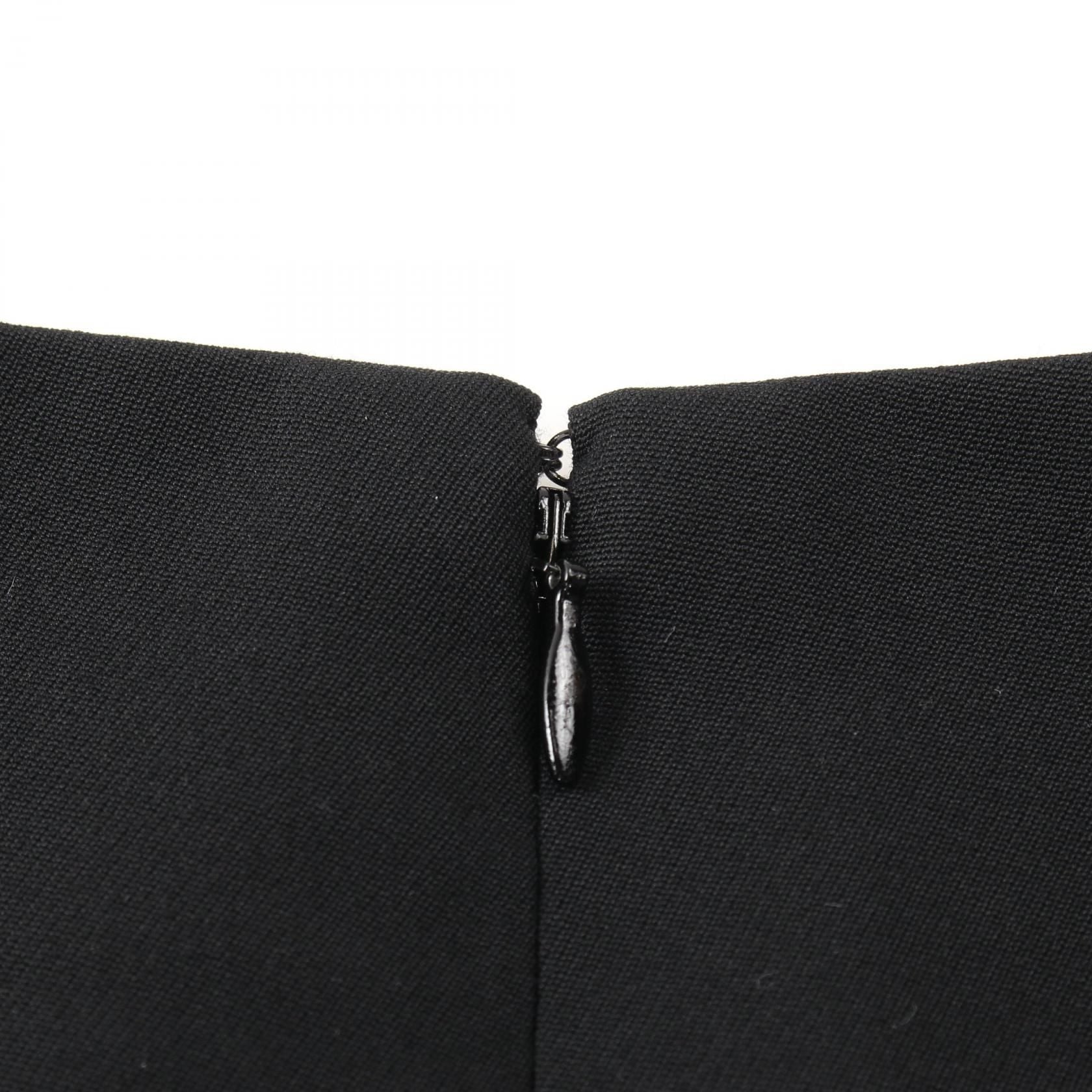 Chanel Coco Mark Button Jacket Skirt Set P 17768v 09938 Wool Black