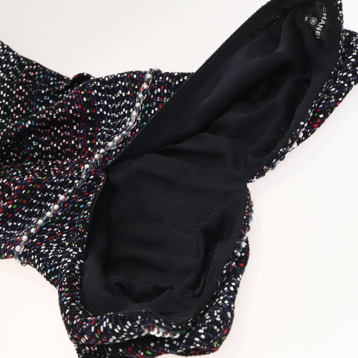 Chanel One Piece Tweed Navy Cc Auth