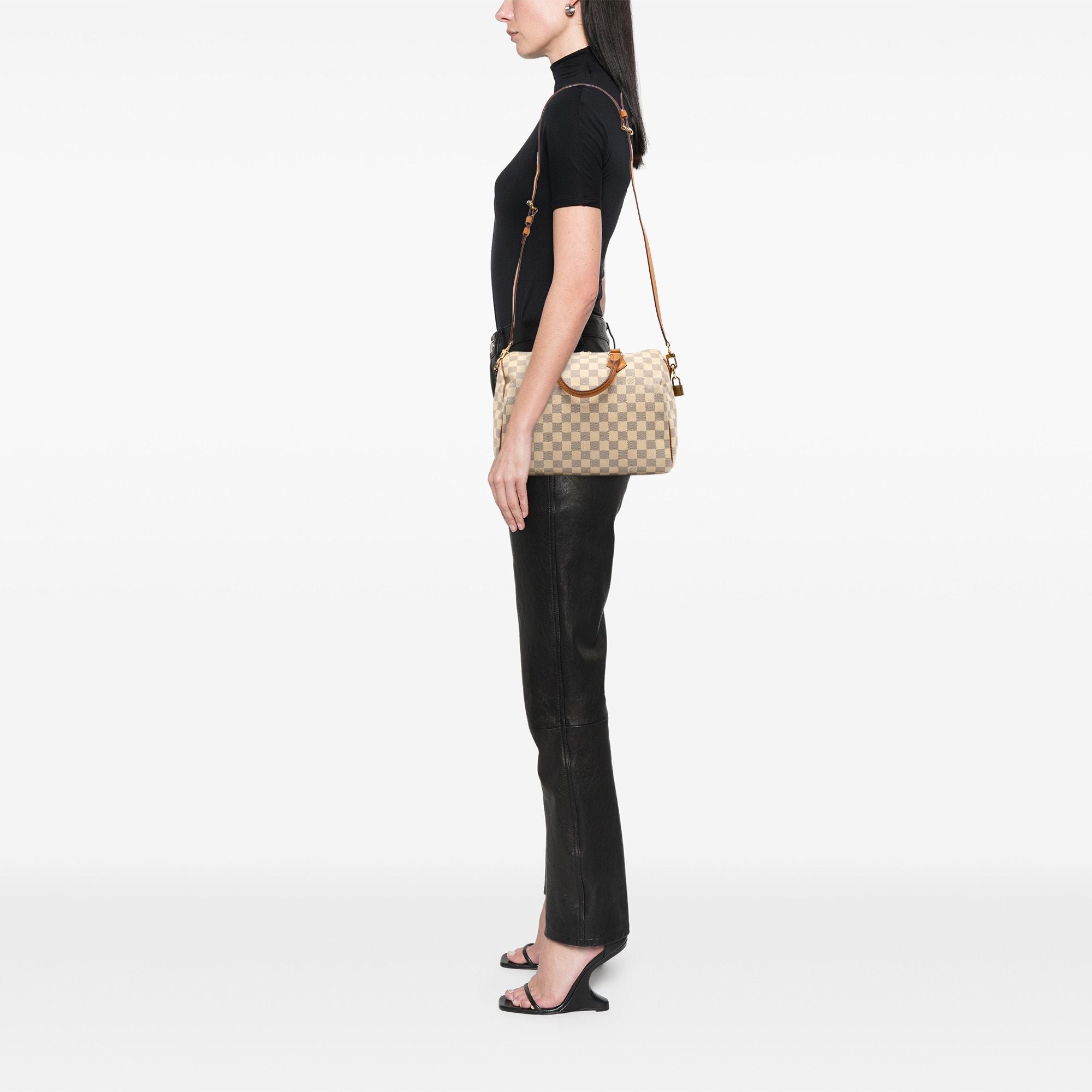 Louis Vuitton Damier Azur Speedy Bandouliere 30 White