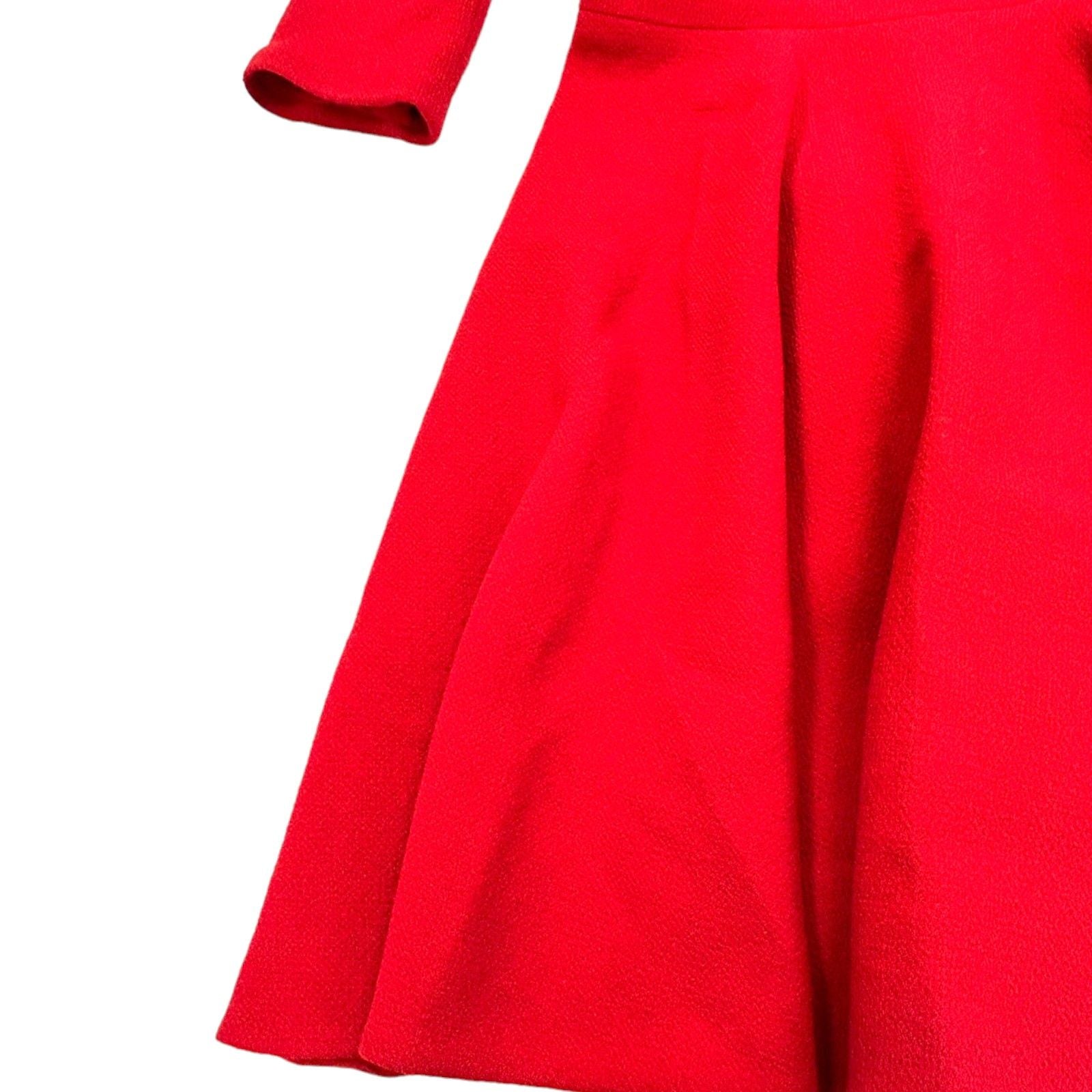 Dior One Piece Dress Silk Wool Red 34