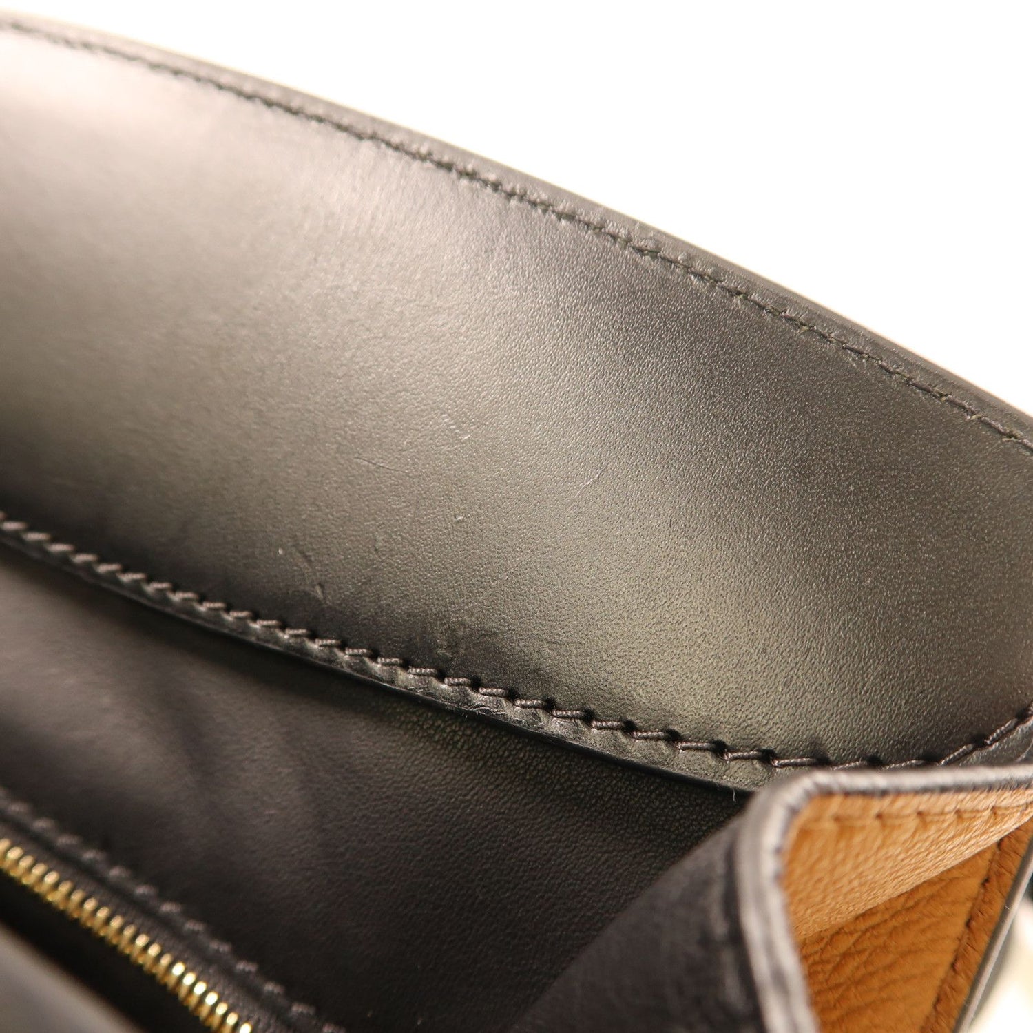 Louis Vuitton Cowhide Leather Studs Bicolor Hand-turn Shoulder Bag Beige Black Beige/black 2way Shoulder Bag M 51654