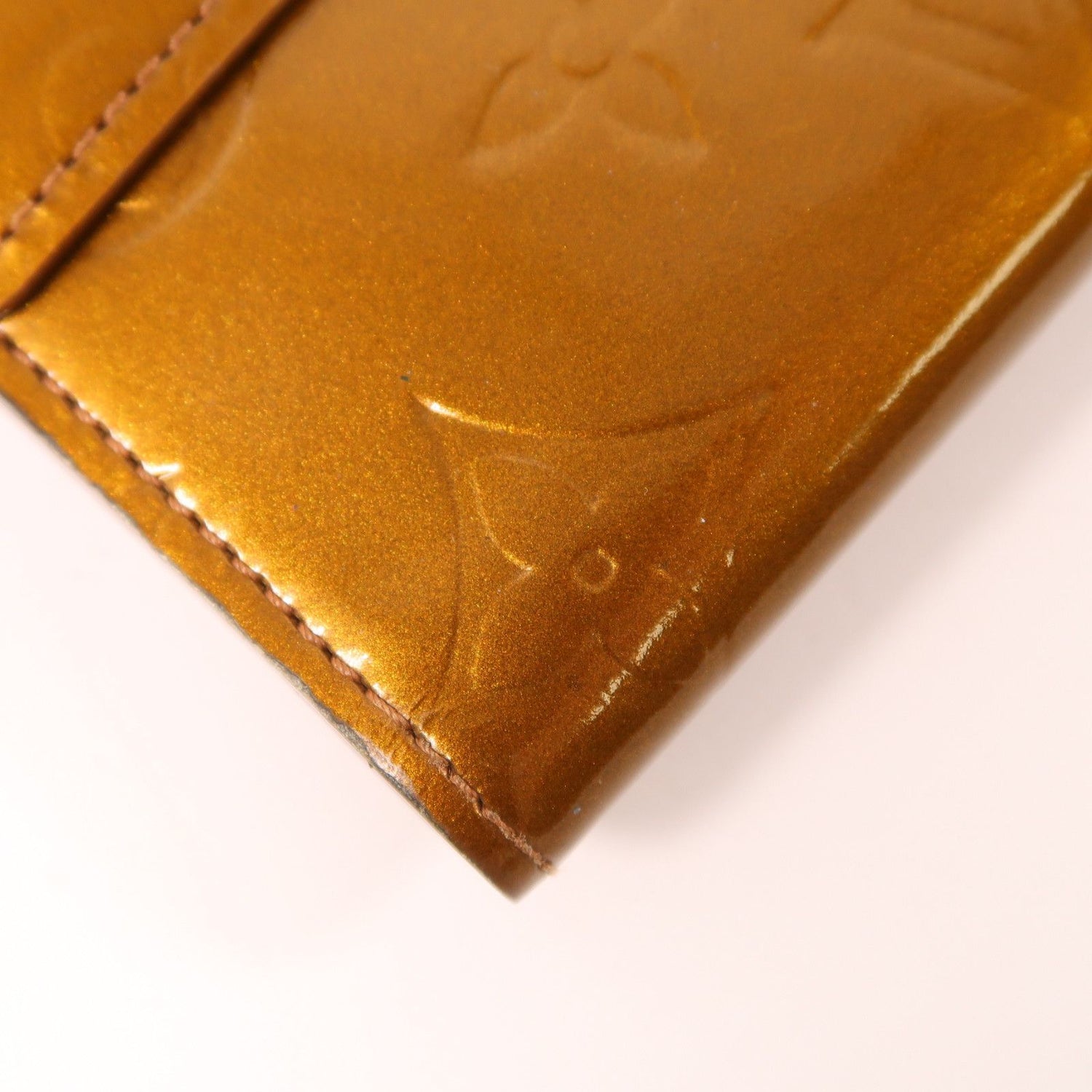 Louis Vuitton Vernis Long Wallet ____ Color Brown Double Sided Long Wallet M 65107