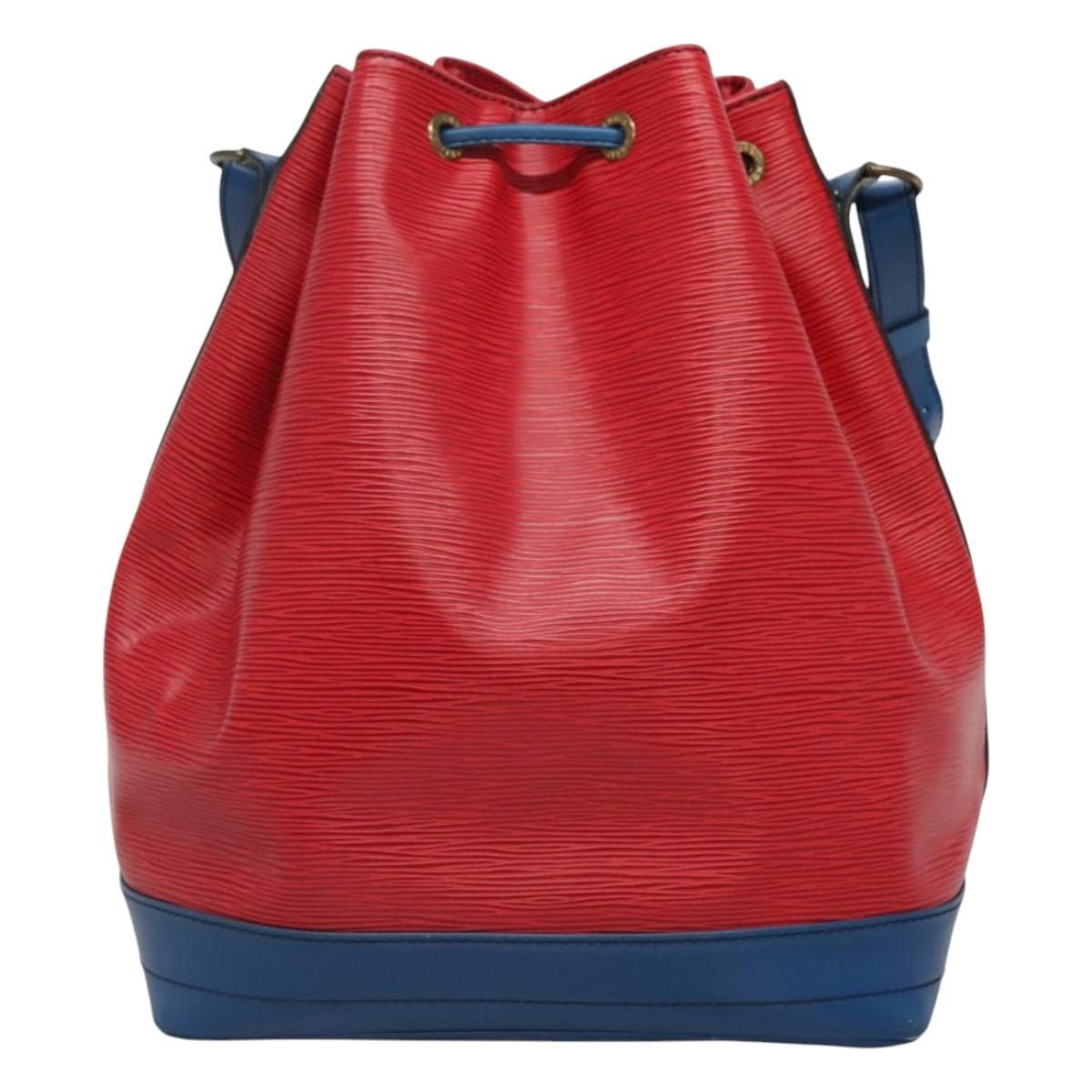 Louis Vuitton Epi Noe Shoulder Bag Bicolor Red Blue M 44084 Lv Auth
