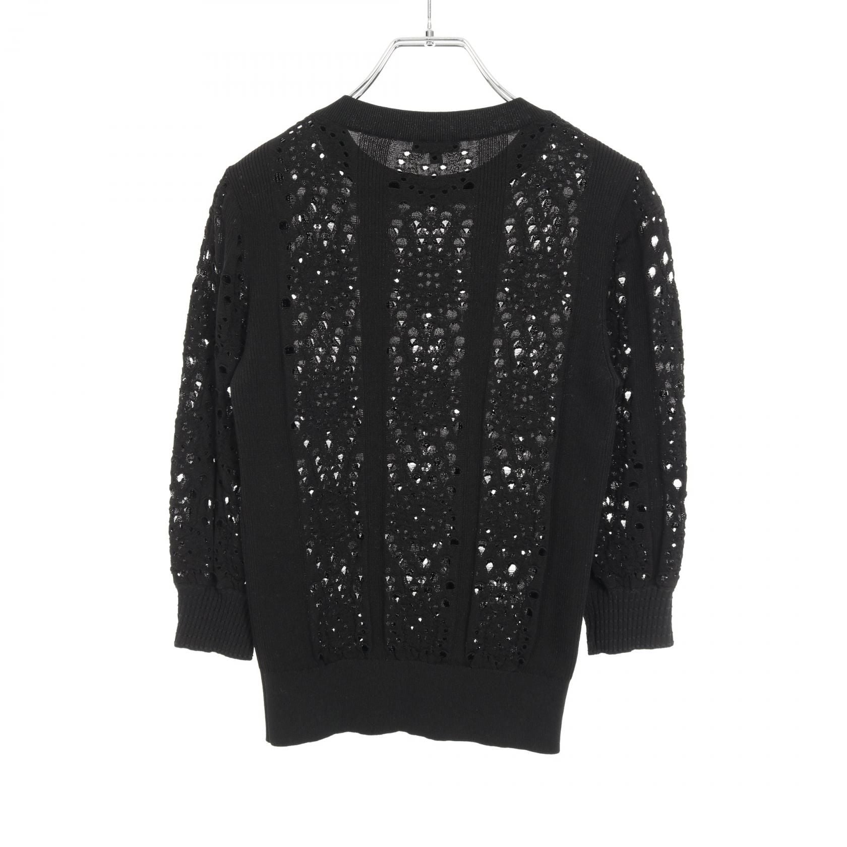 Chanel Black Coco Mark Knit Cotton P 62984k 48963