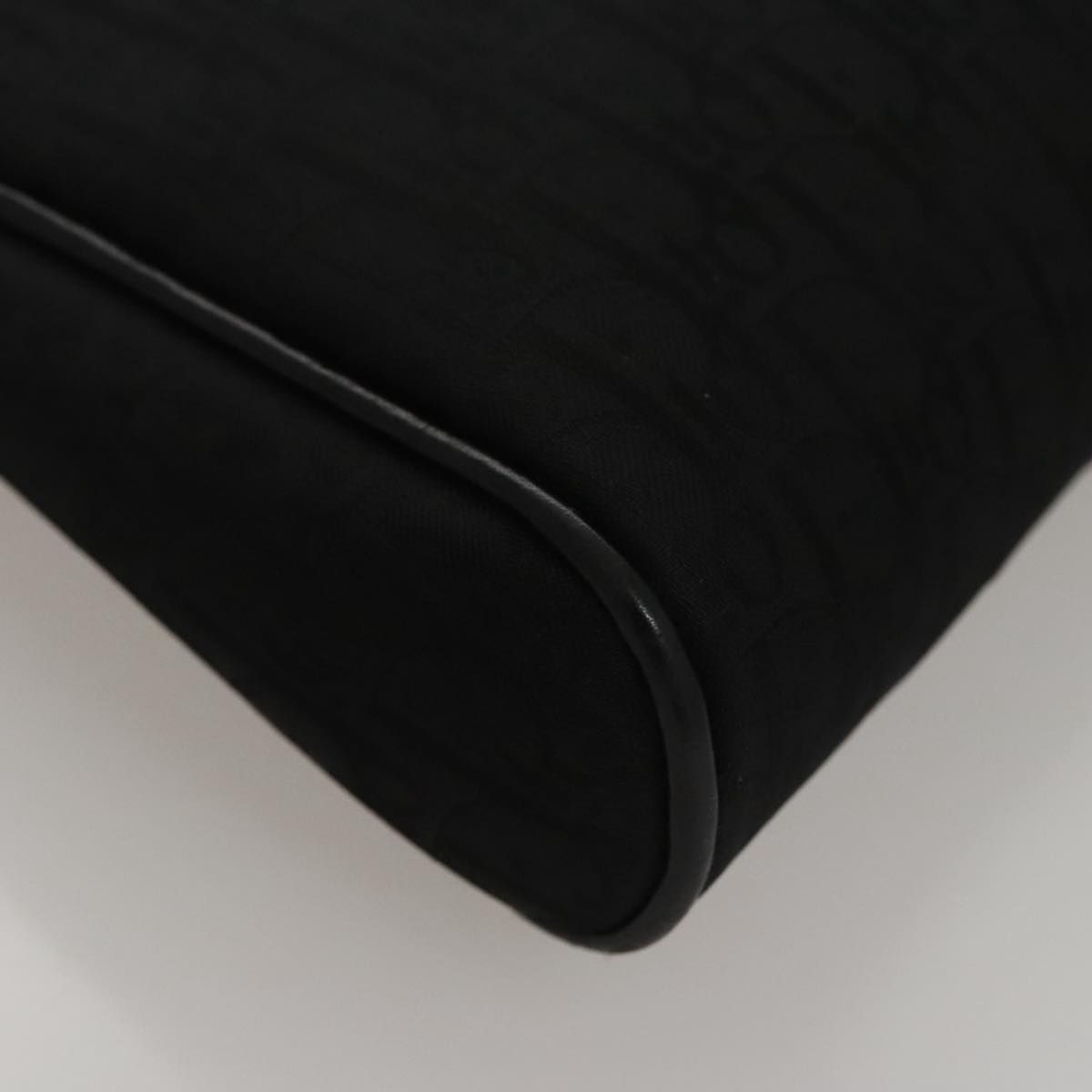 Christian Dior Trotter Canvas Clutch Bag Black Auth