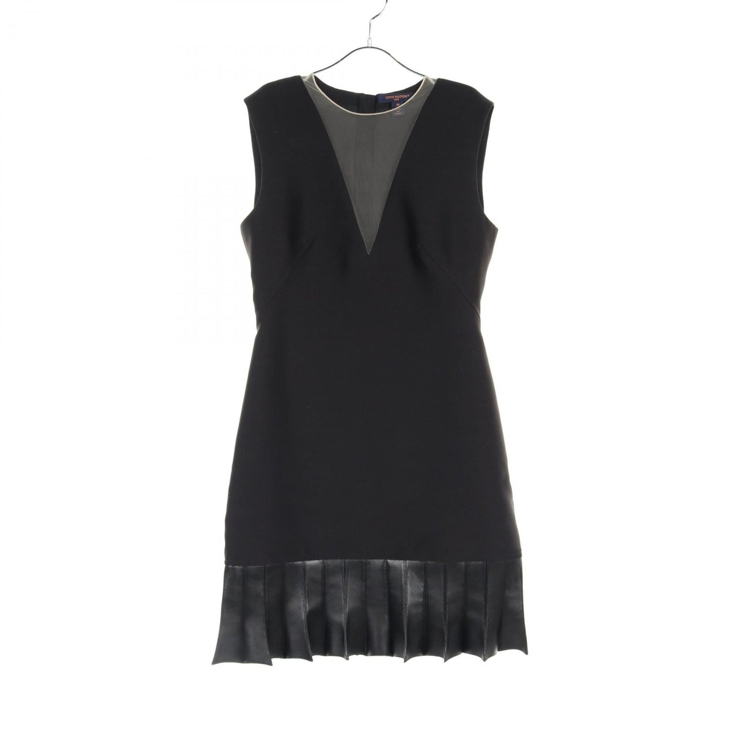 Louis Vuitton Fin Flounce Smikado Dress Black Dress Rw 241wa Sm 4 Fqds 92