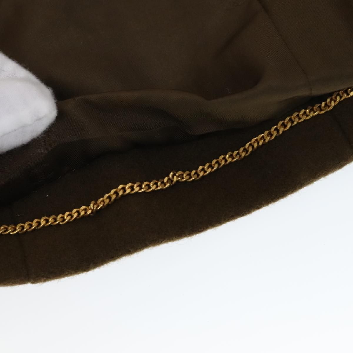 Chanel Jacket Wool Brown Cc Auth
