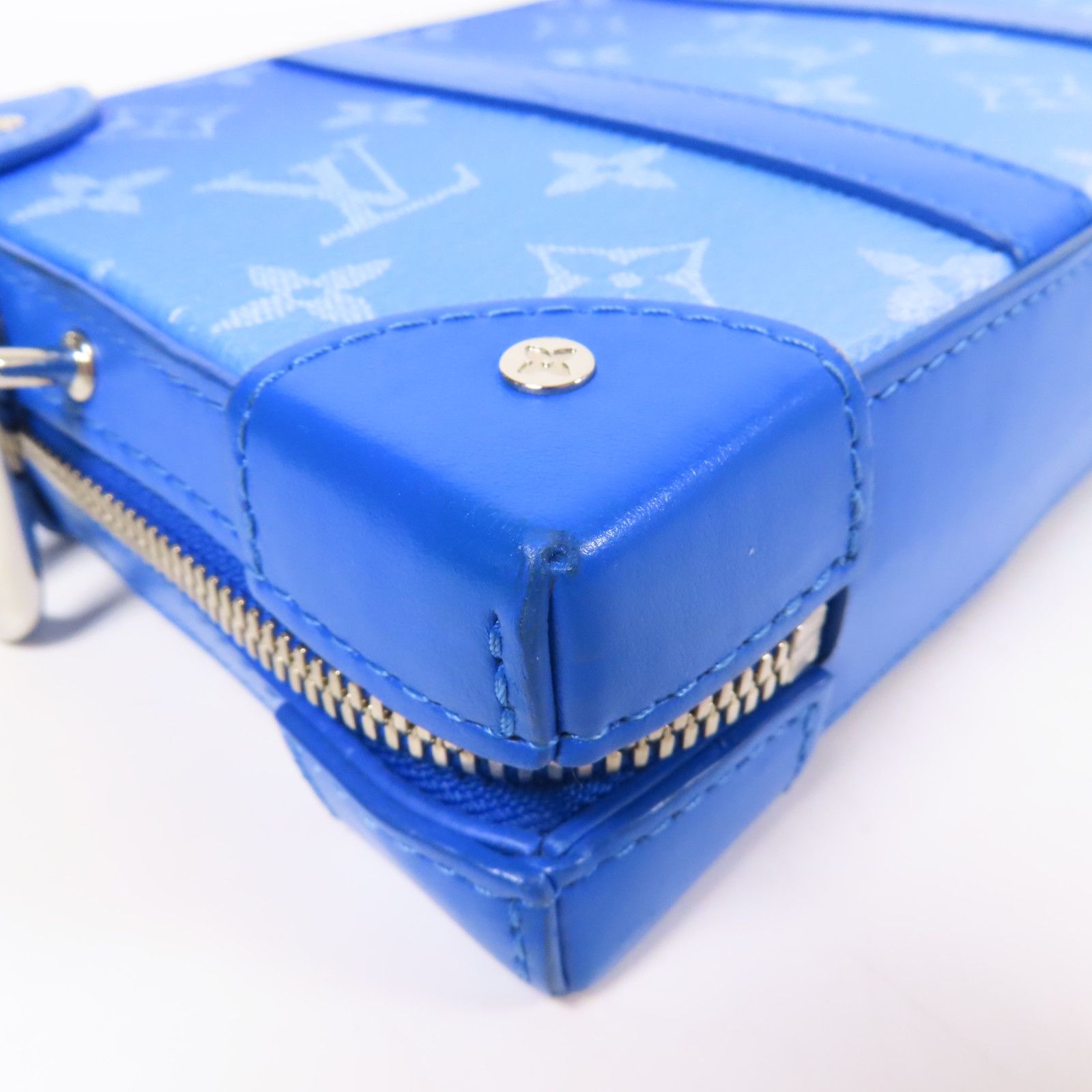 Louis Vuitton Monogram Clouds Soft Trunk Wallet Blue Shoulder Bag M 45432