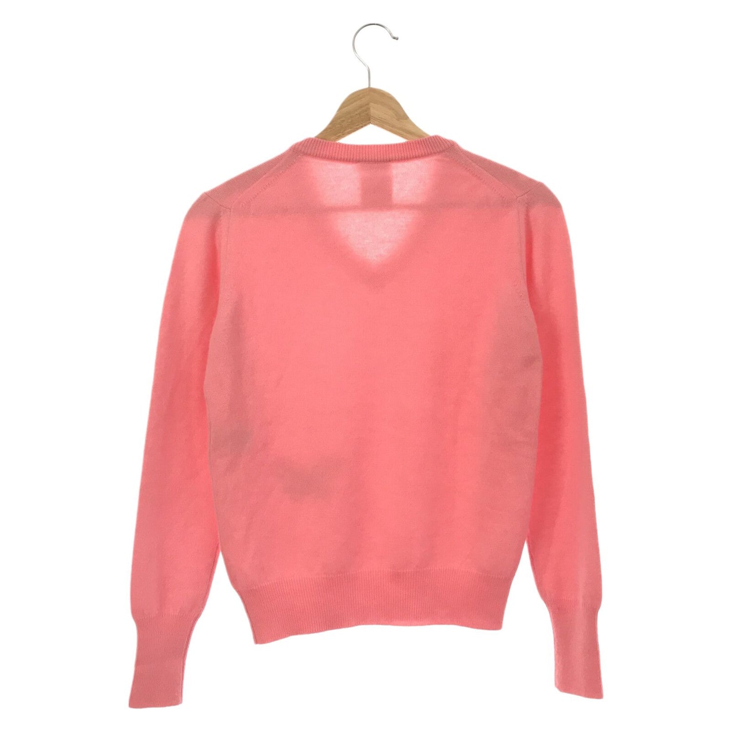 Chanel V-neck Sweater Knitwear P 40780k 02896 Cashmere Pink