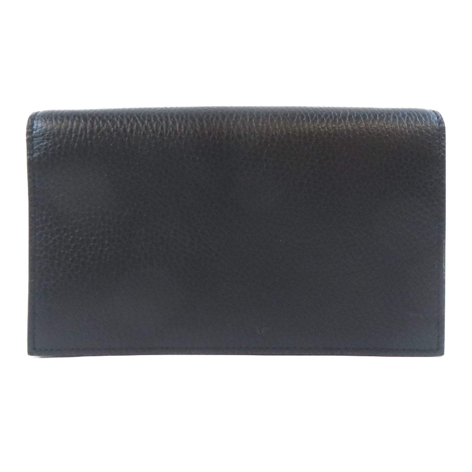 Gucci Textured Calfskin Medium Betty Chain Wallet Black