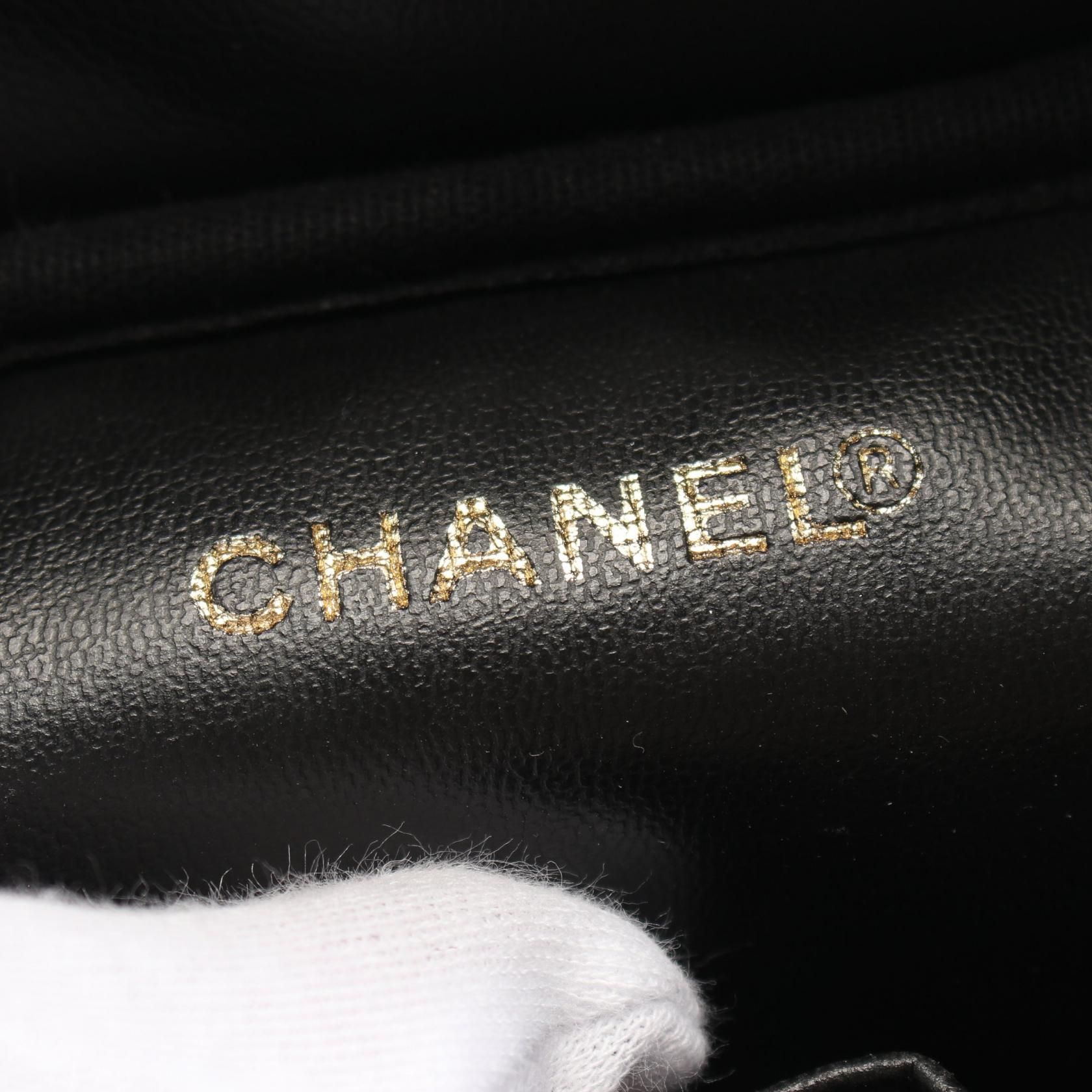 Chanel Coco Mark Handbag A 01998 Calfskin Grained CalfskinBlack