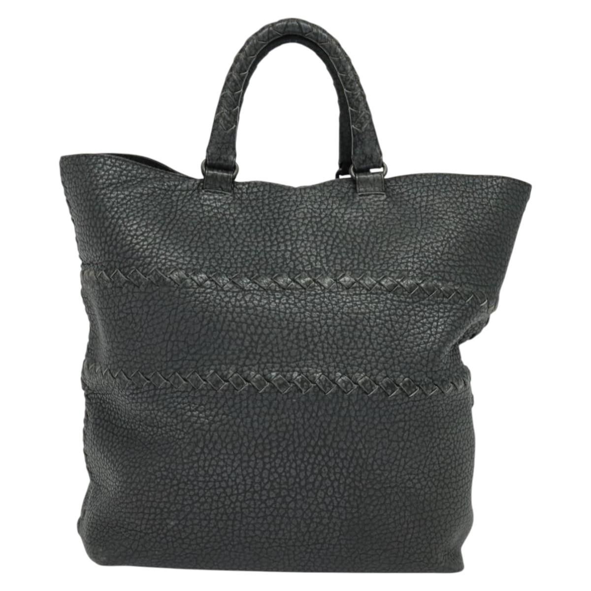 Bottega Veneta Tote Bag Leather Gray 222336 Auth