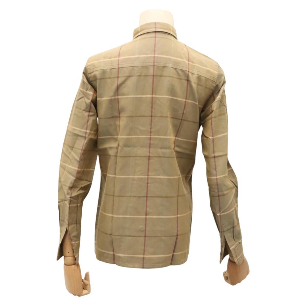 Burberrys Nova Check Shirt Cotton Beige Auth