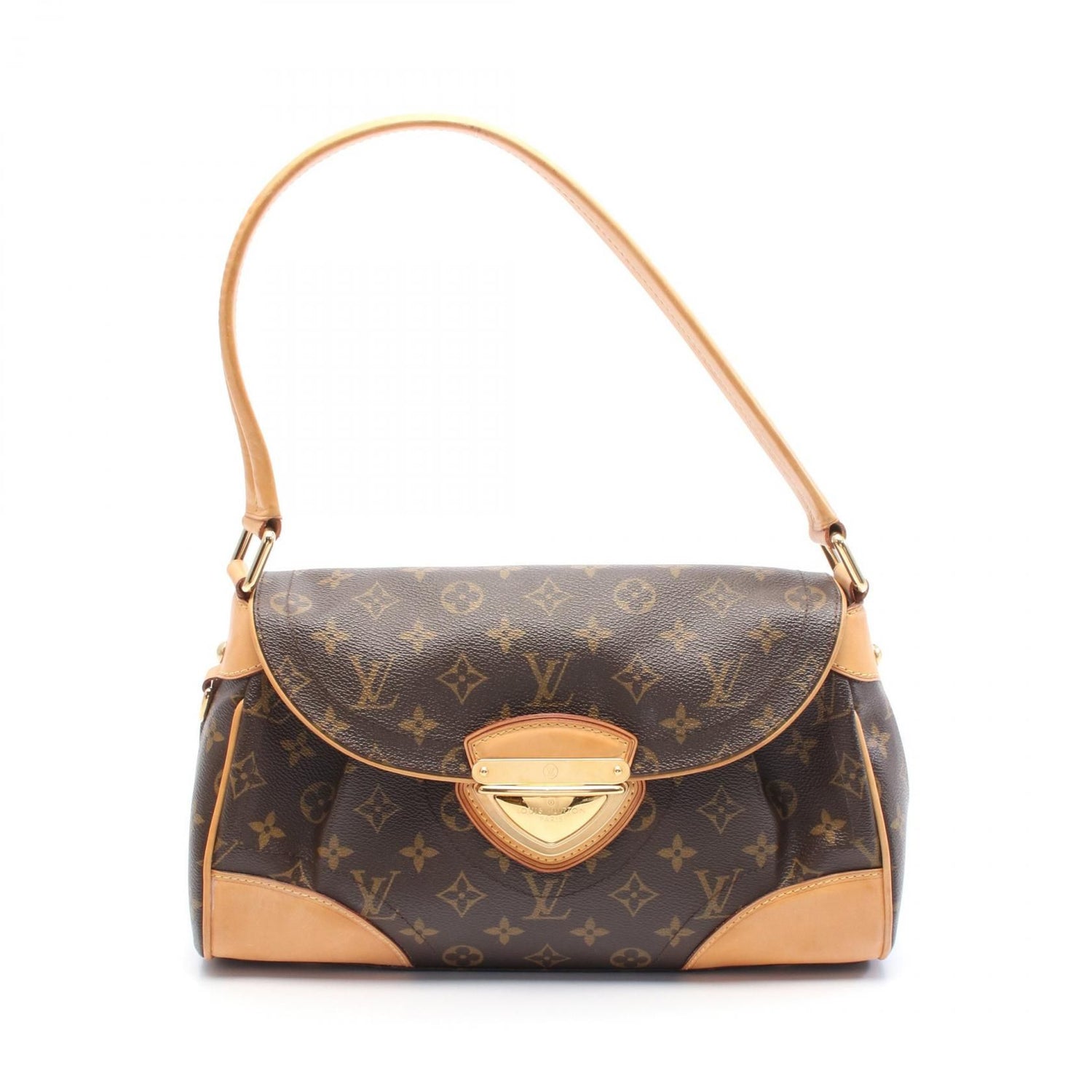 Louis Vuitton Beverly Mm Shoulder Bag M 40121 Monogram Leather Brown Lv