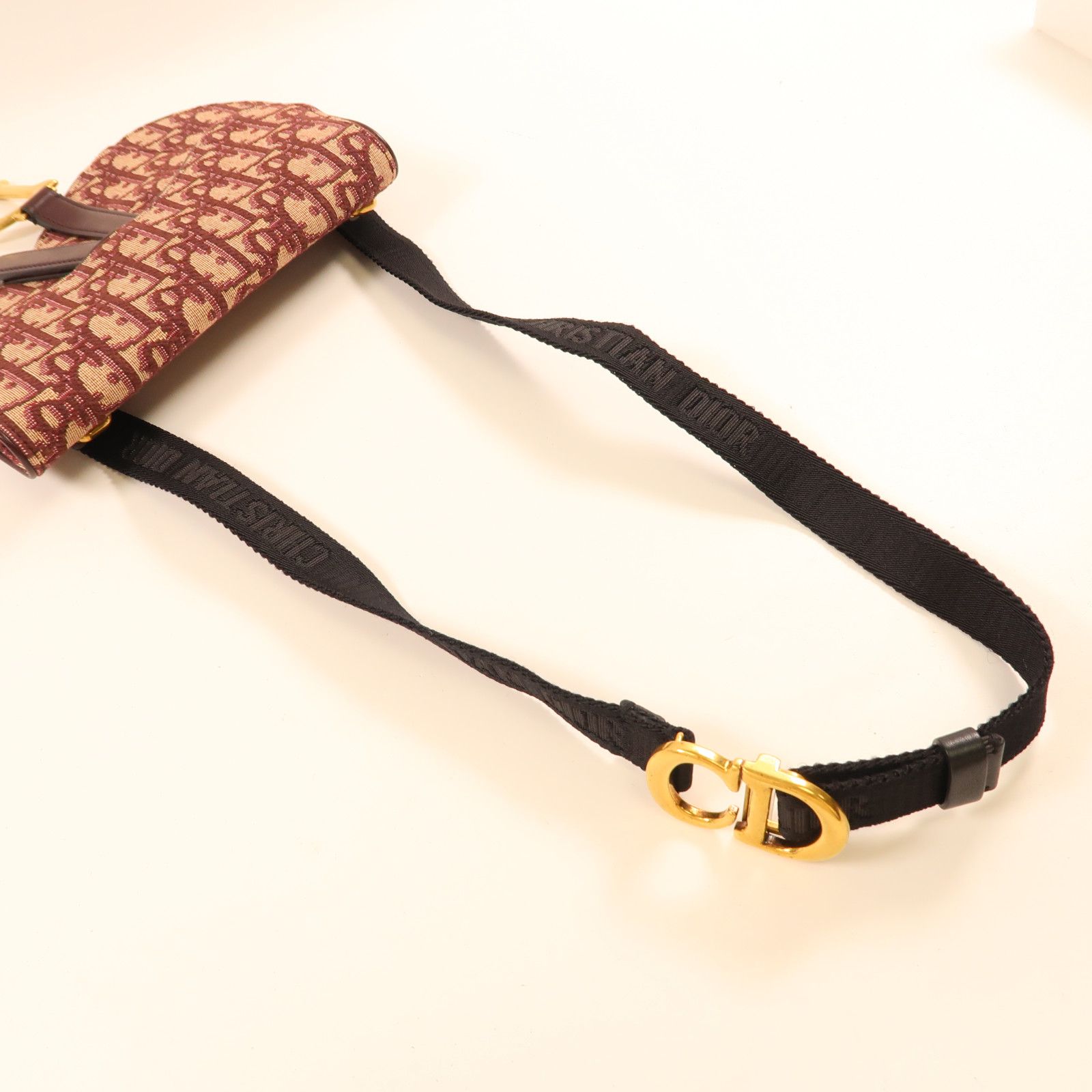 Dior Canvas Golden Waist Bag Red Waist Bag Body Bag Red Canvas Saddle Belt Bag