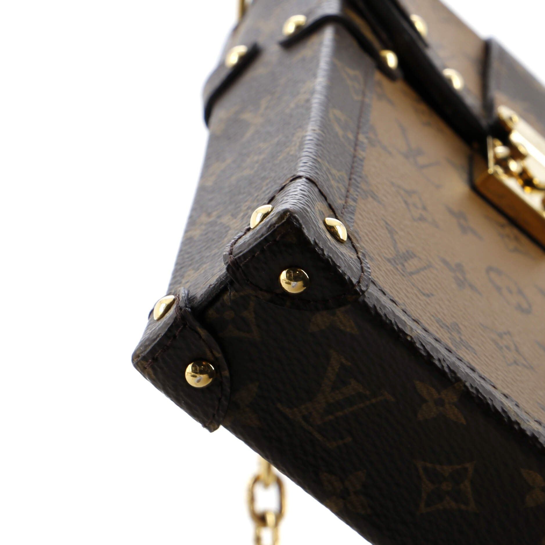 Louis Vuitton Vertical Trunk Pochette Reverse Monogram Canvas