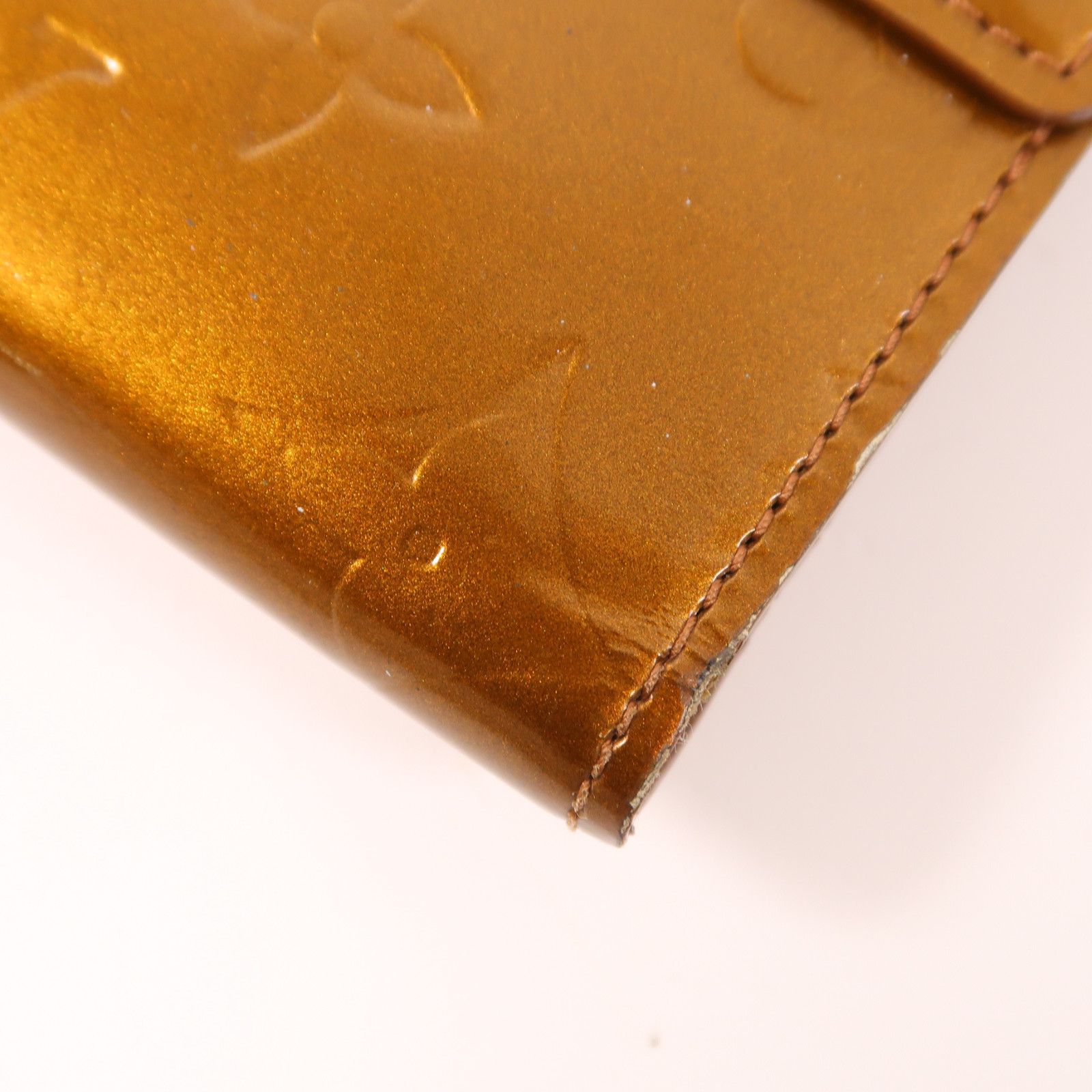 Louis Vuitton Vernis Long Wallet ____ Color Brown Double Sided Long Wallet M 65107