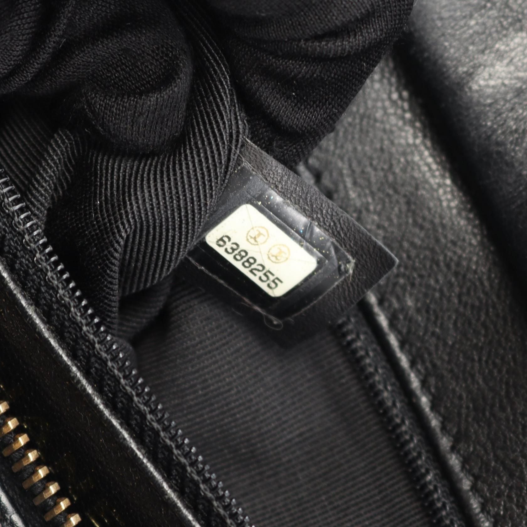 Chanel Black Matelasse Handbag Calfskin (cowhide)