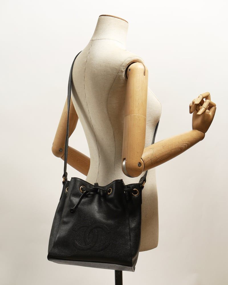 Chanel Cc Caviar Bucket Bag