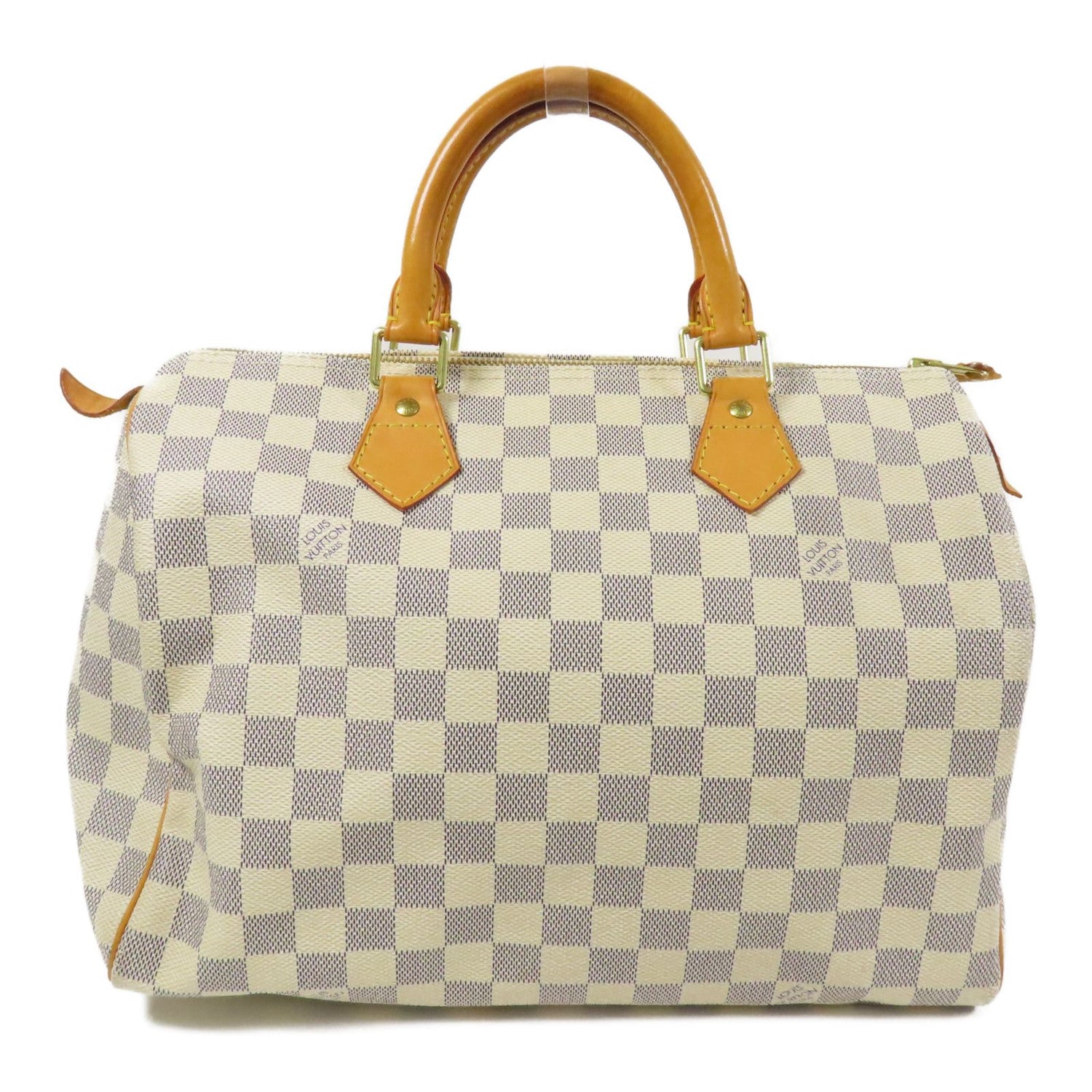 Louis Vuitton Speedy 30 Gold Handmade Bag White Handbag